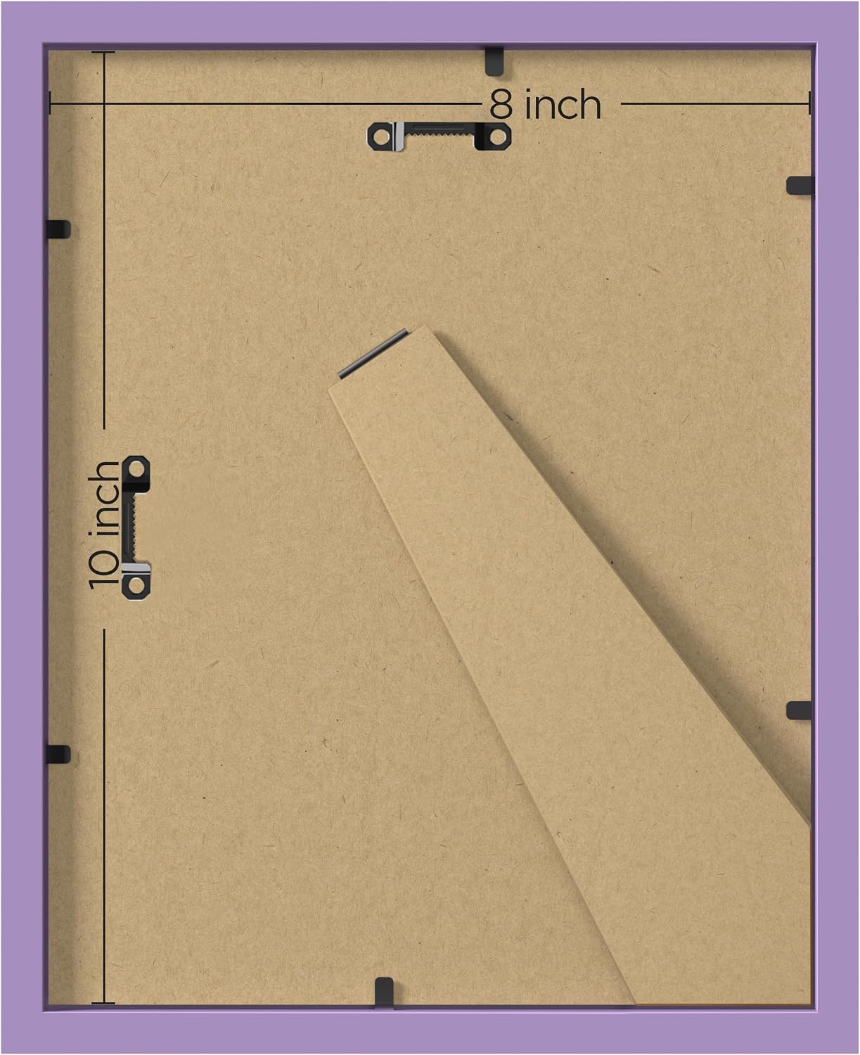 eletecpro 8x10 Picture Frames, Acrylic Cover, Purple, Set of 10 | Display Photo 5x7 with Mat or 8x10 without