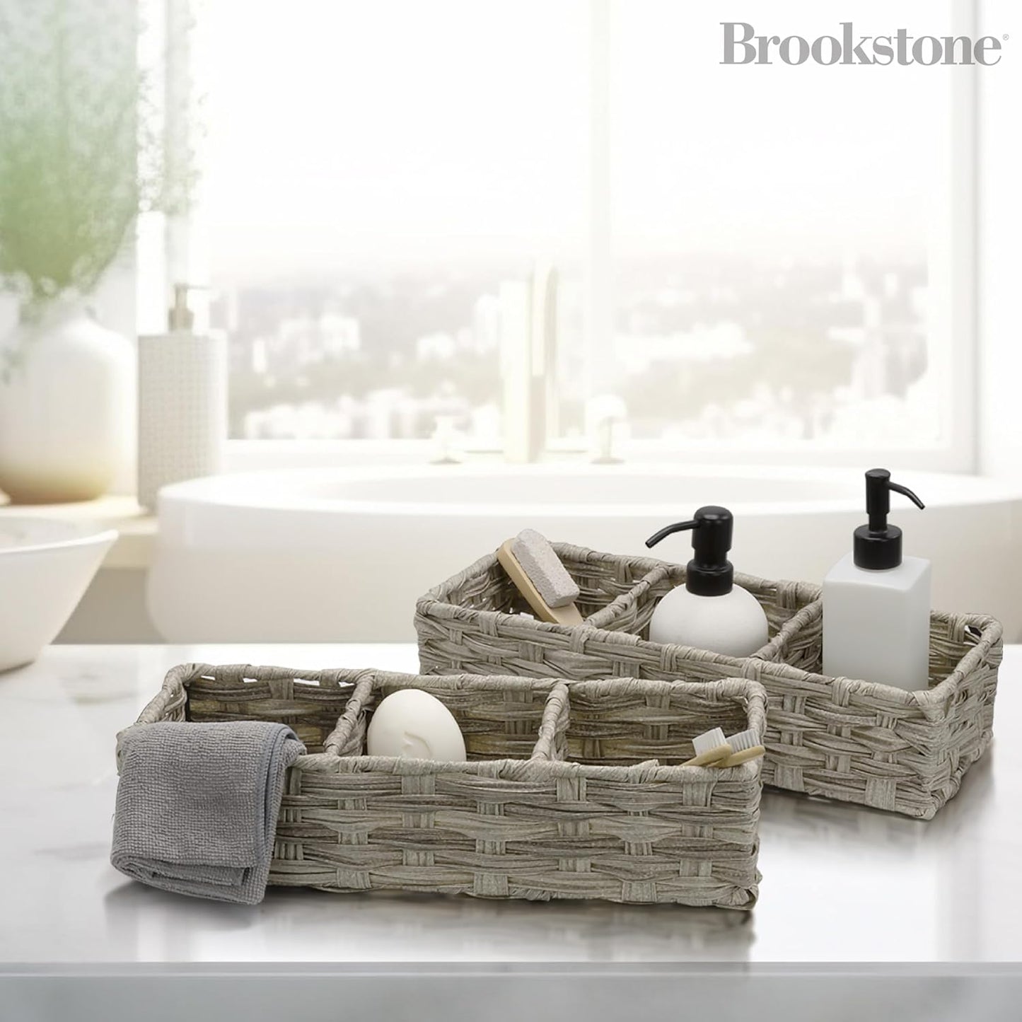 SET Wicker Storage Basket / Set of 2