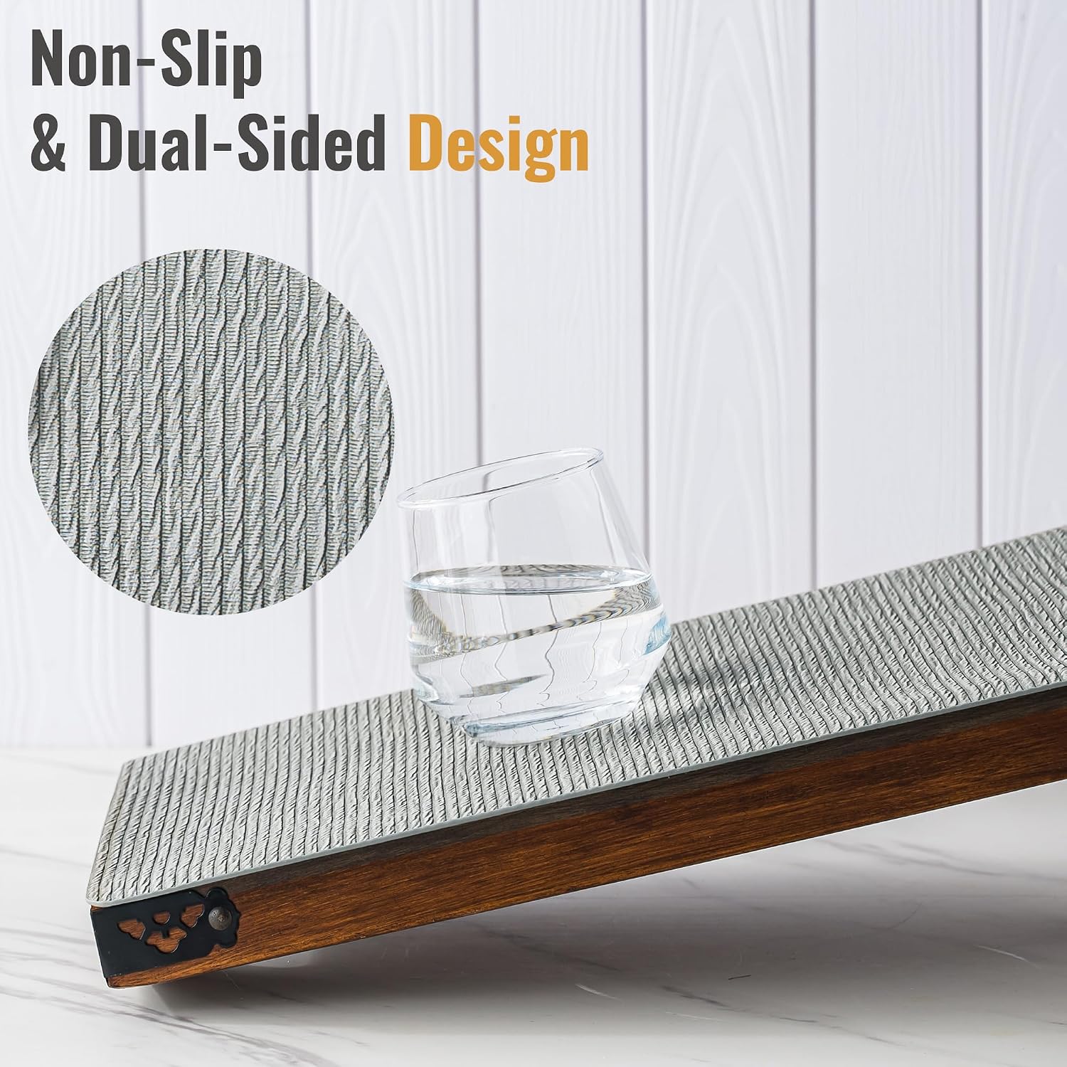 Jovono Faux Leather Placemats Set of 8, Waterproof Washable Table Mats, Easy-Clean Heat Resistant Kitchen Vinyl Place