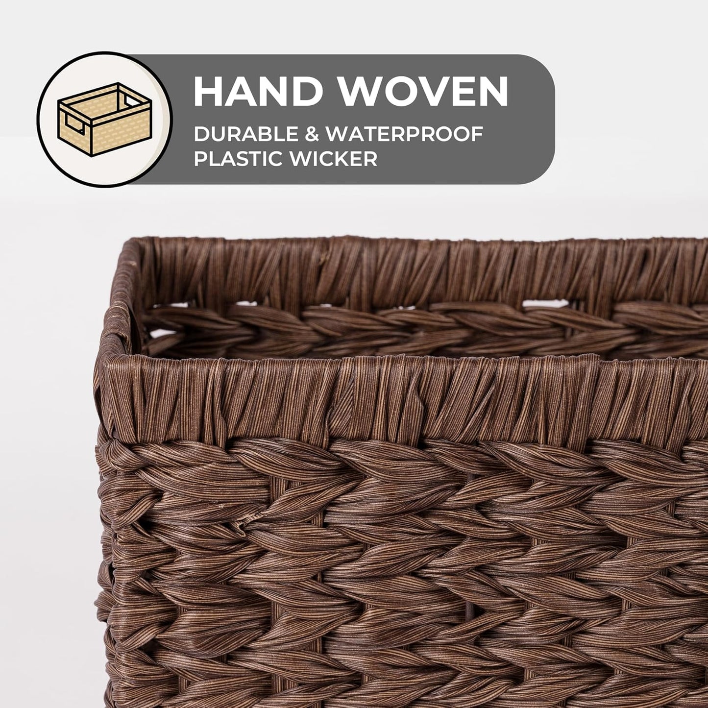 Wicker Storage Baskets / Brown