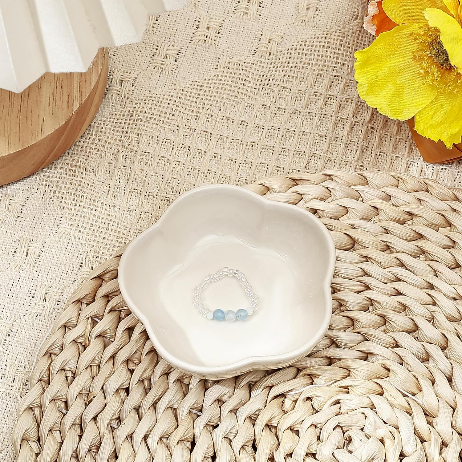 Decorative Plate Tray / Flower Key Holder Bowl for Women