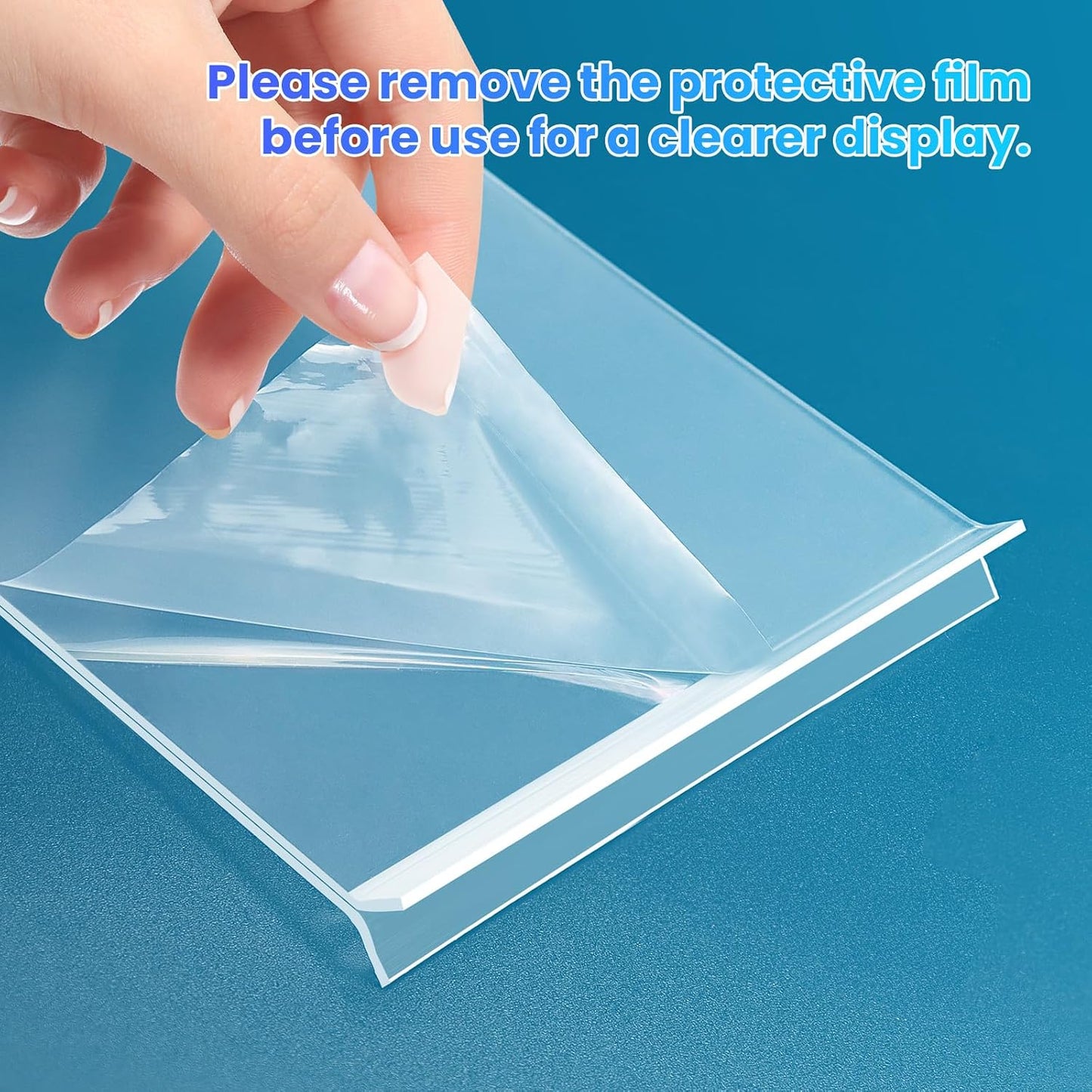 Acrylic Sign Holder / 4 x 6 / Vertical / Clear / Set of 15
