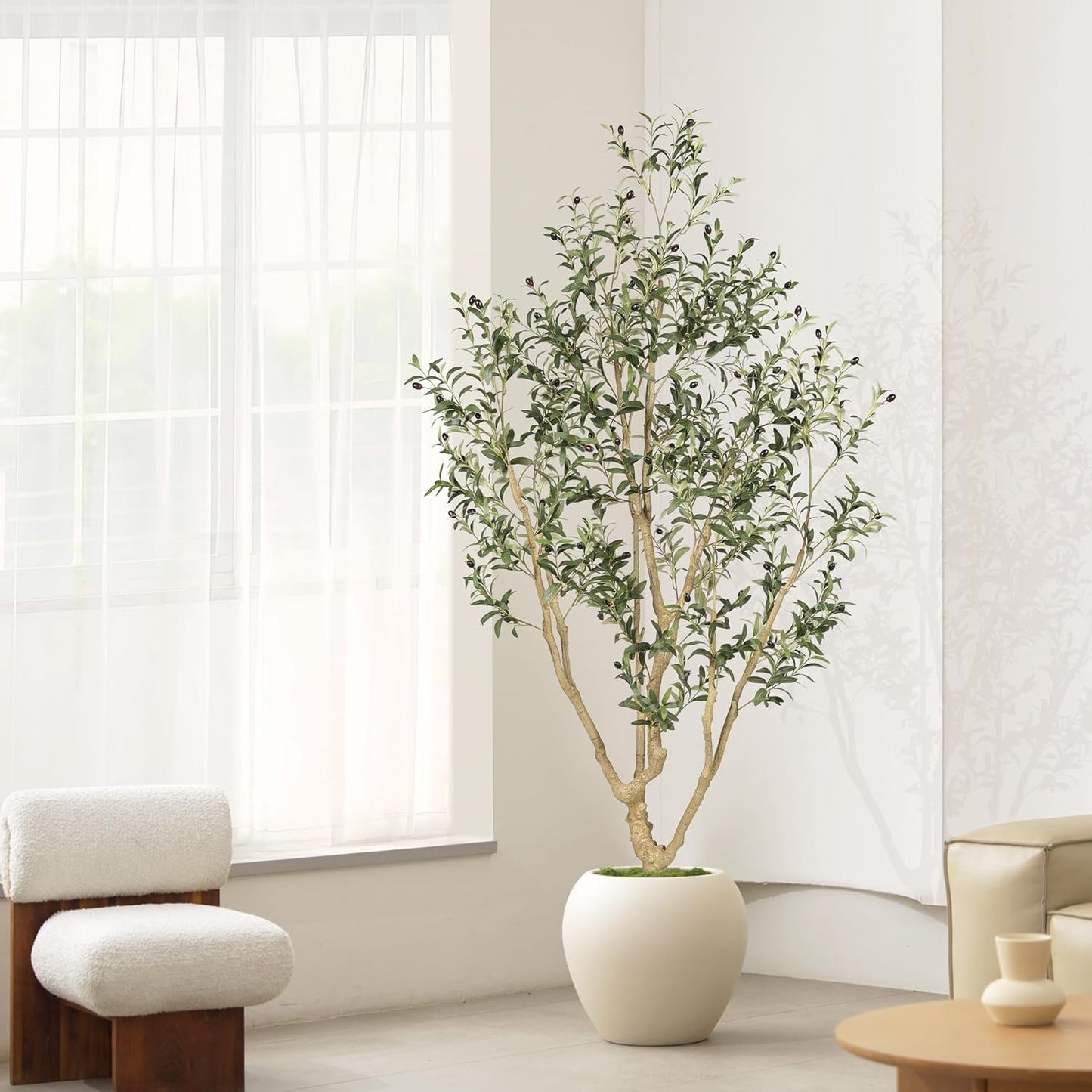 Olive Branches and Lifelike Fruits / 7ft / 7 Inch