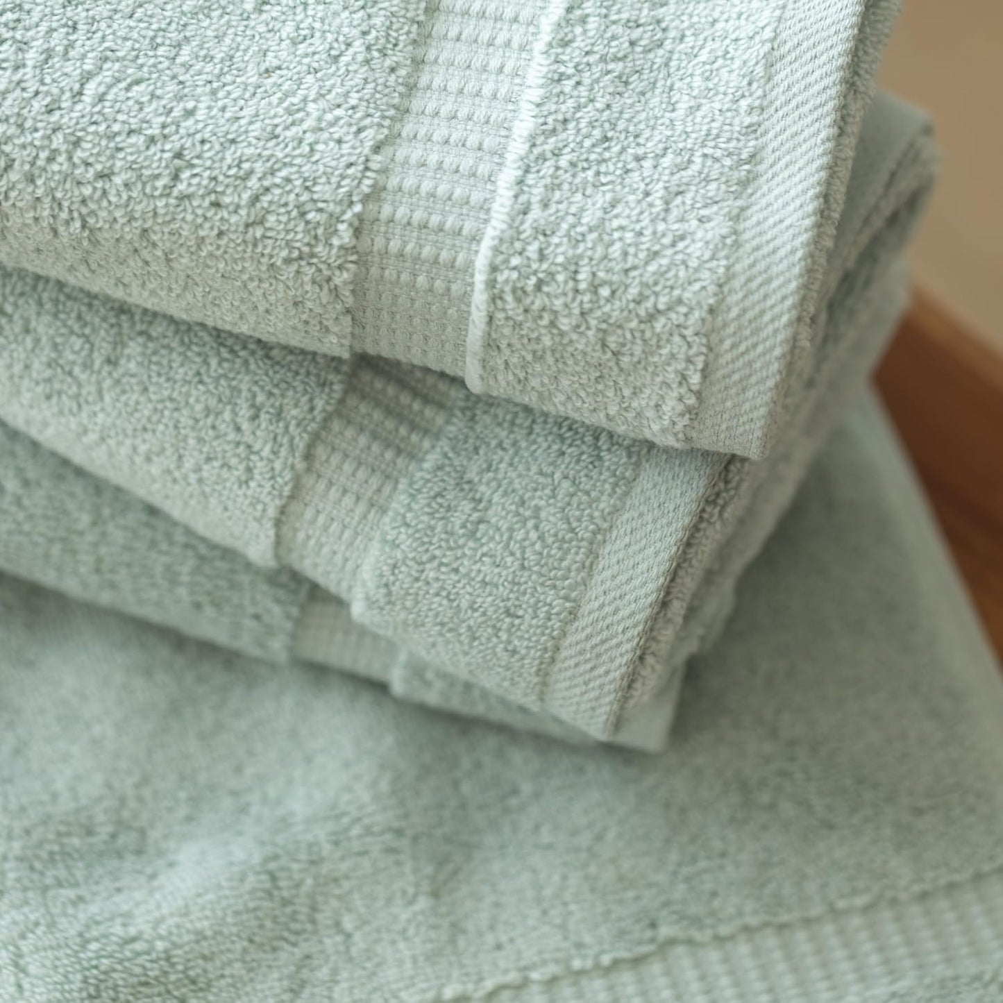 SALBAKOS 6-Piece 100% Turkish Cotton Hand Towels, 16x30 inch, Seafoam Green | Large Size Thick Super Soft Highly