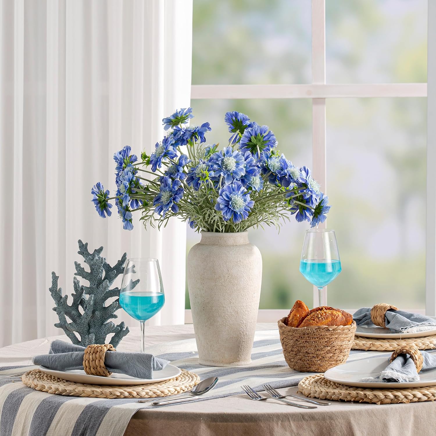 Ceramic Flower Vase / 11"- W