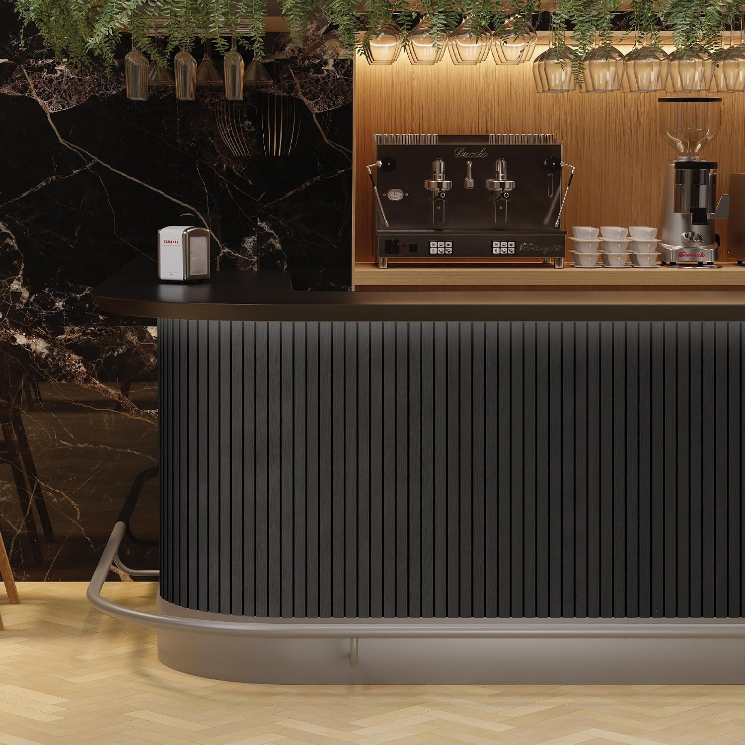 4-Piece Wood Slat Wall Panel for Interior Wall Decor Noise Cancelling 47.2" x 23.6" Peel and Stick Acoustic Decorative