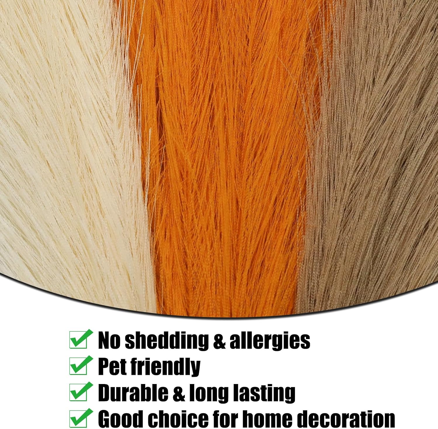 Faux Pampas Grass Fluffy Artificial Orange Pompas Grass / Orange Series / 21.6 Inch / Set of 30