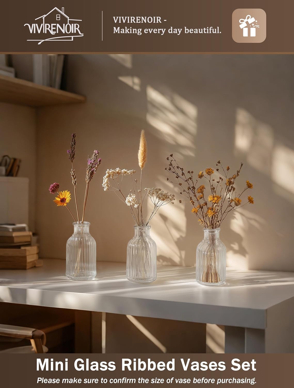 Glass Bud Vases / Clear / Set of 24