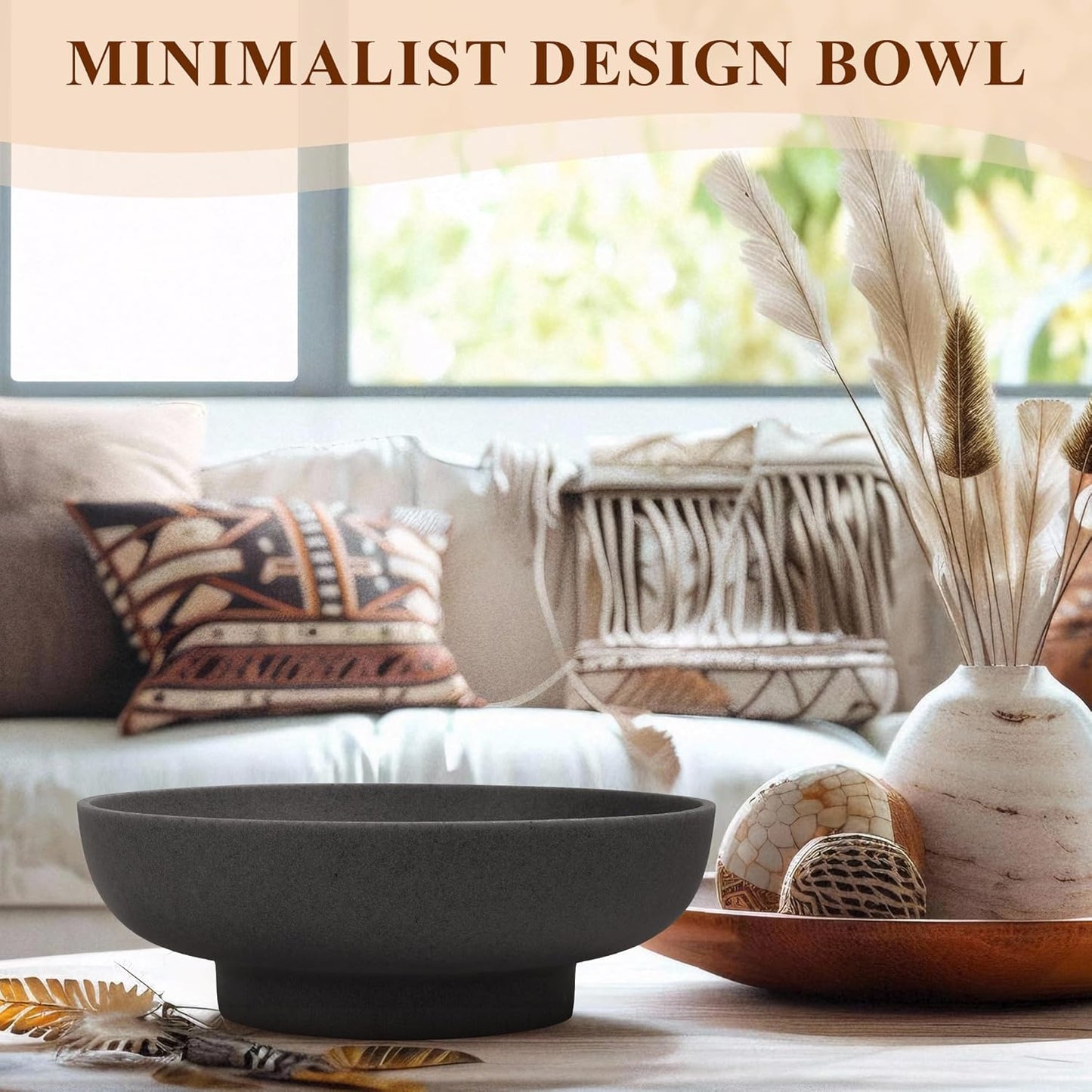 Modern Handicraft Bowls / Stone Black