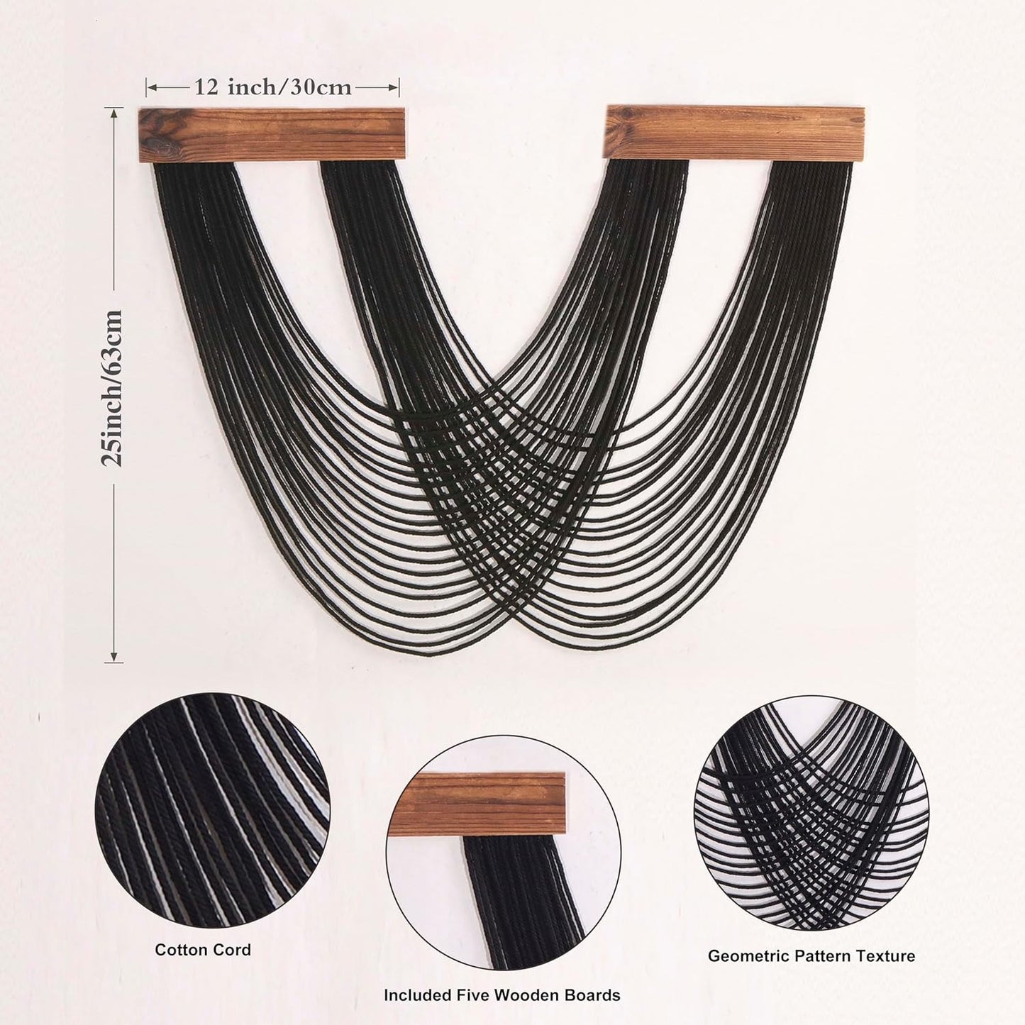 Macrame Wall Hanging / Black