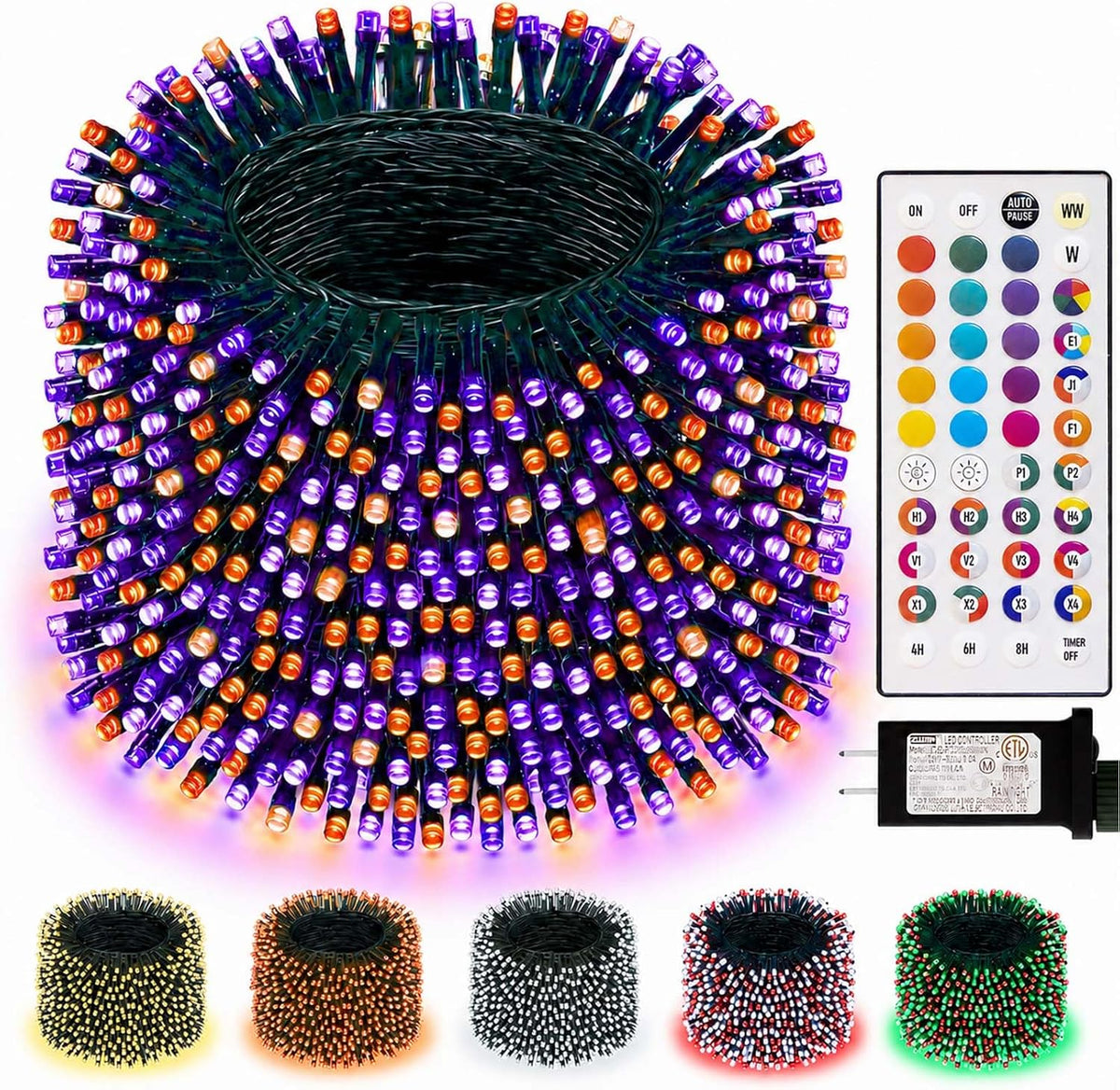 LitHome Color Changing Christmas String Lights with Remote, 99Ft 300 LED