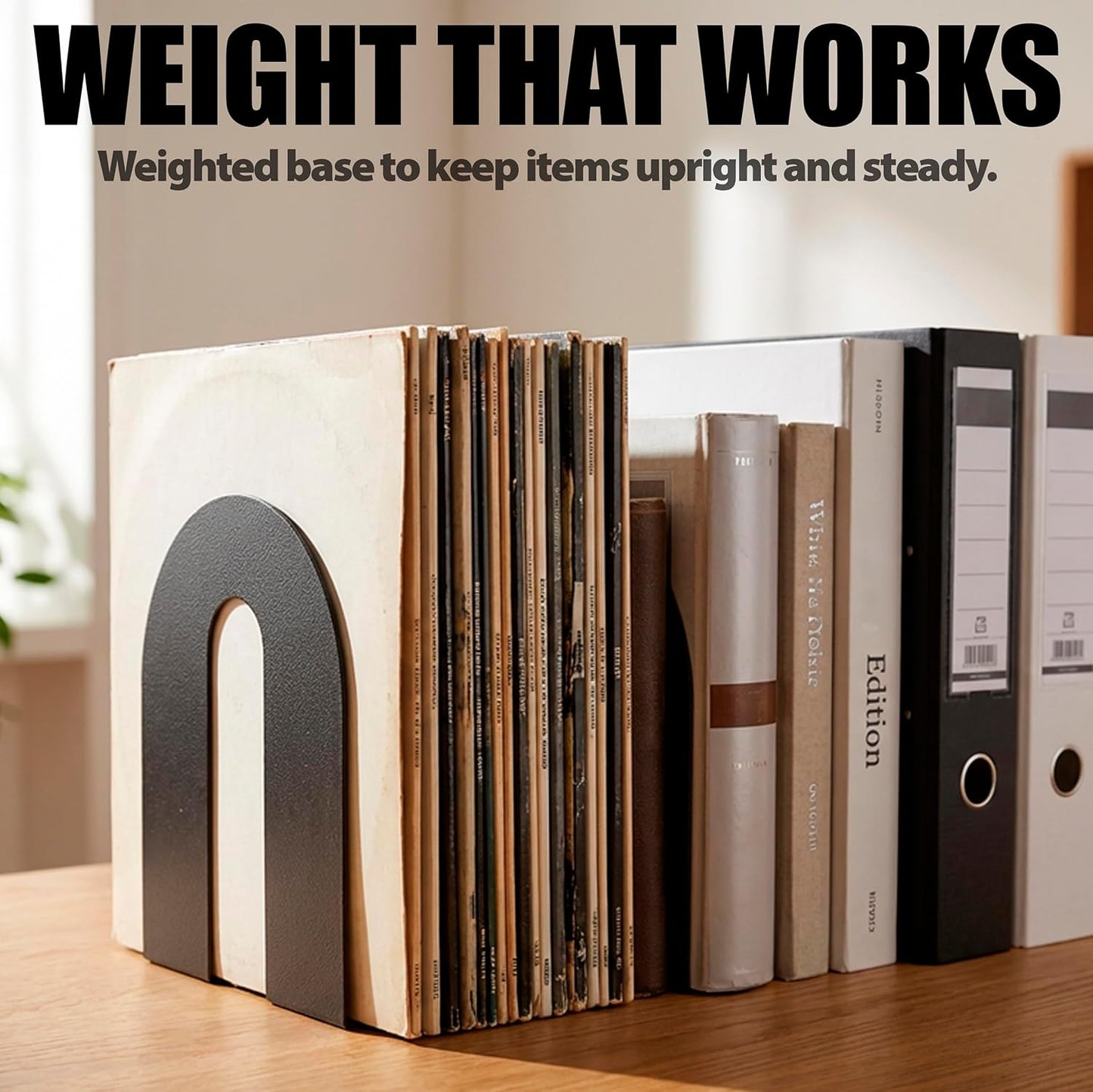 Metal Book Supports / Letter / Black / Set of 2