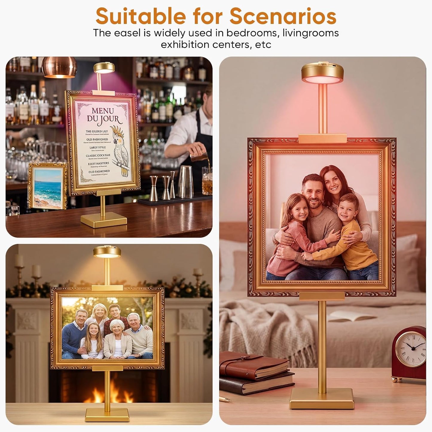 Rechargeable 13RGB Poster Light / Gold