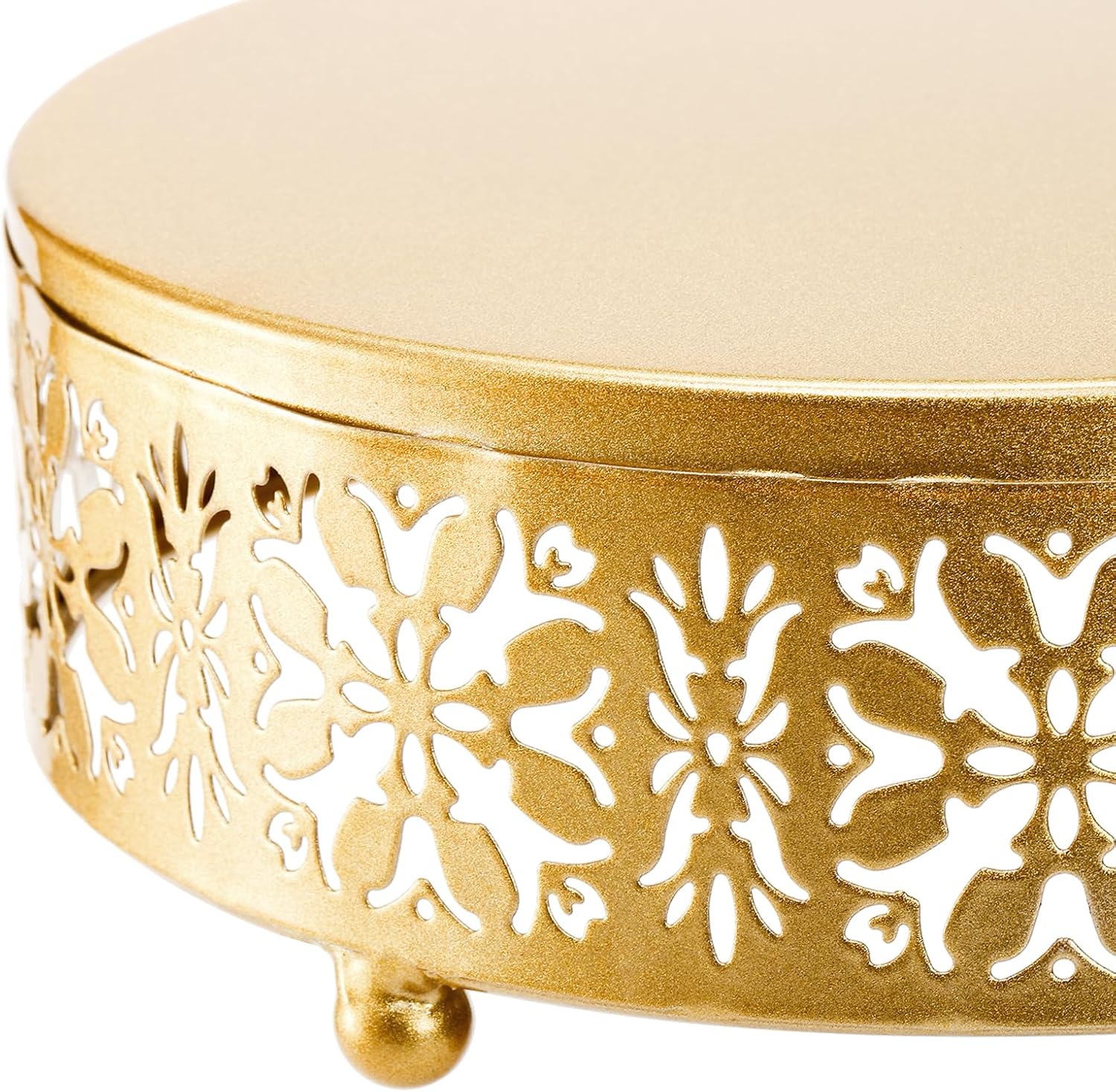 Coloch 3 Pieces Golden Cake Stand Set, 8/10/12 Inch Round Metal Dessert Display Stand Decorative Cake Holder Cupcake