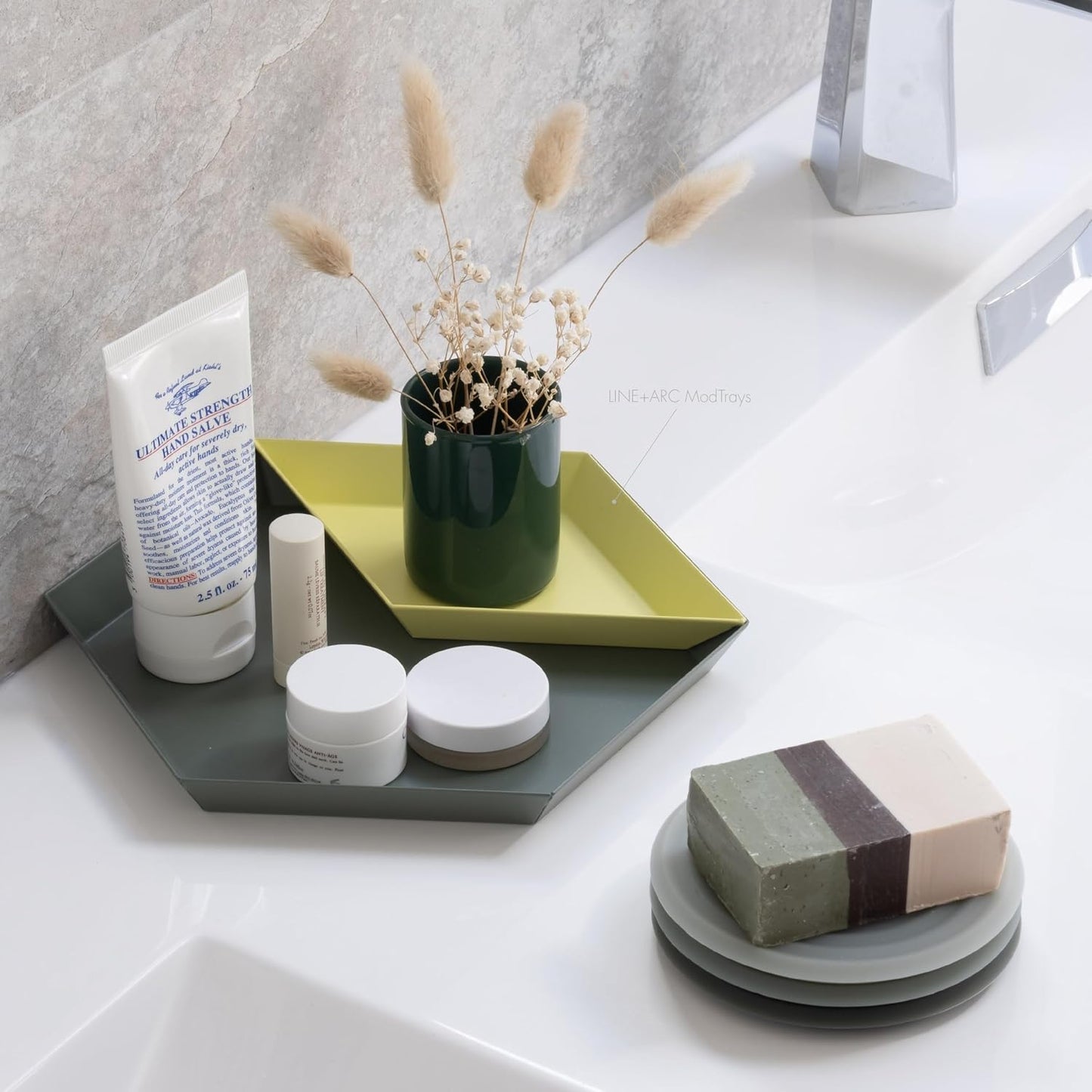 Extra Thick Silicone Coasters Waterproof Anti-Stain Heat-Safe / Joshua Tree / Set of 6