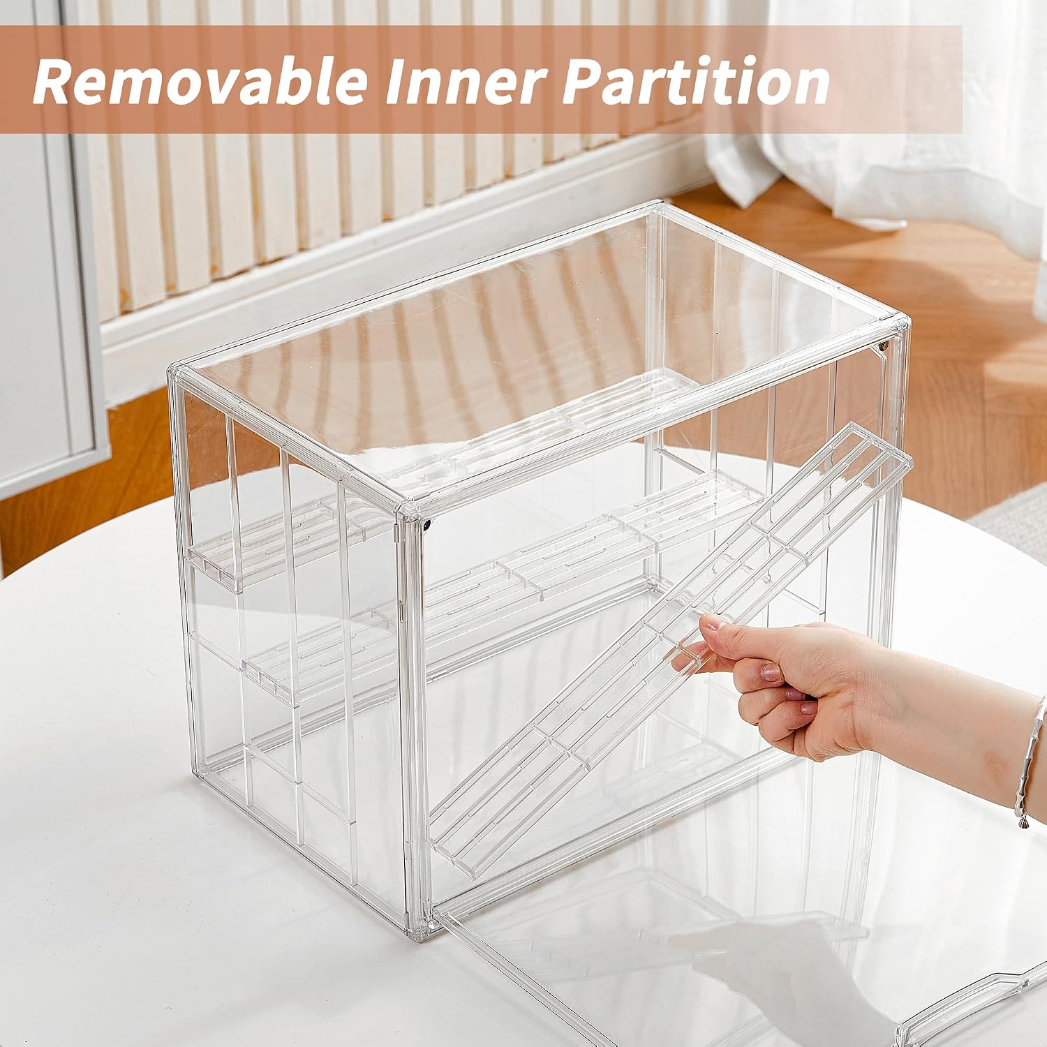 Acrylic Display Case for Figures 4 Layer Figure Display Shelf / 2-pack / Clear / Set of 2