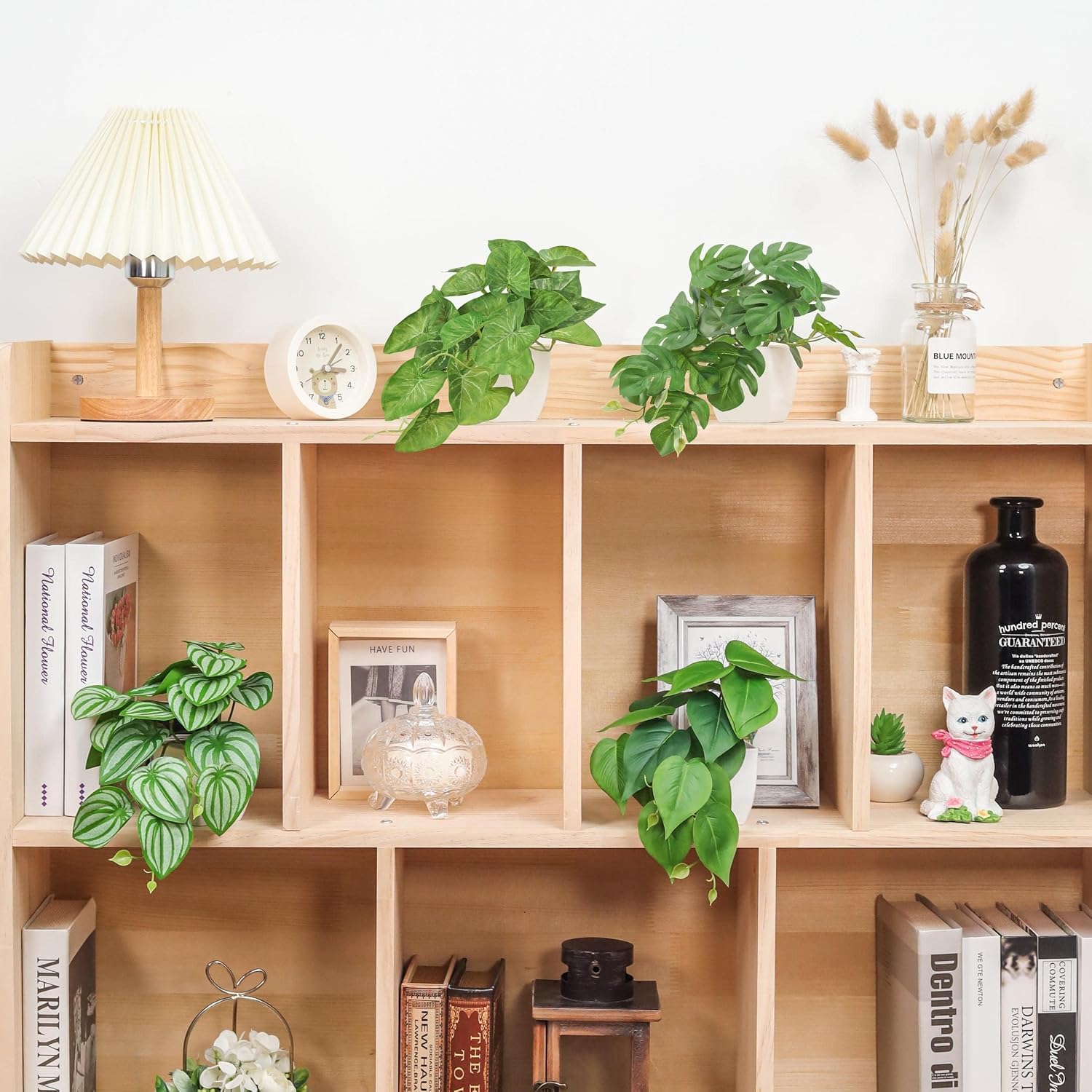 Small Fake Plants Artificial Mini Faux Plants / White / Set of 4
