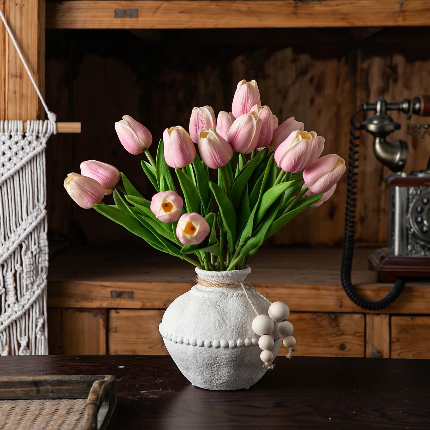 Rustic Ceramic Vase / White - Small