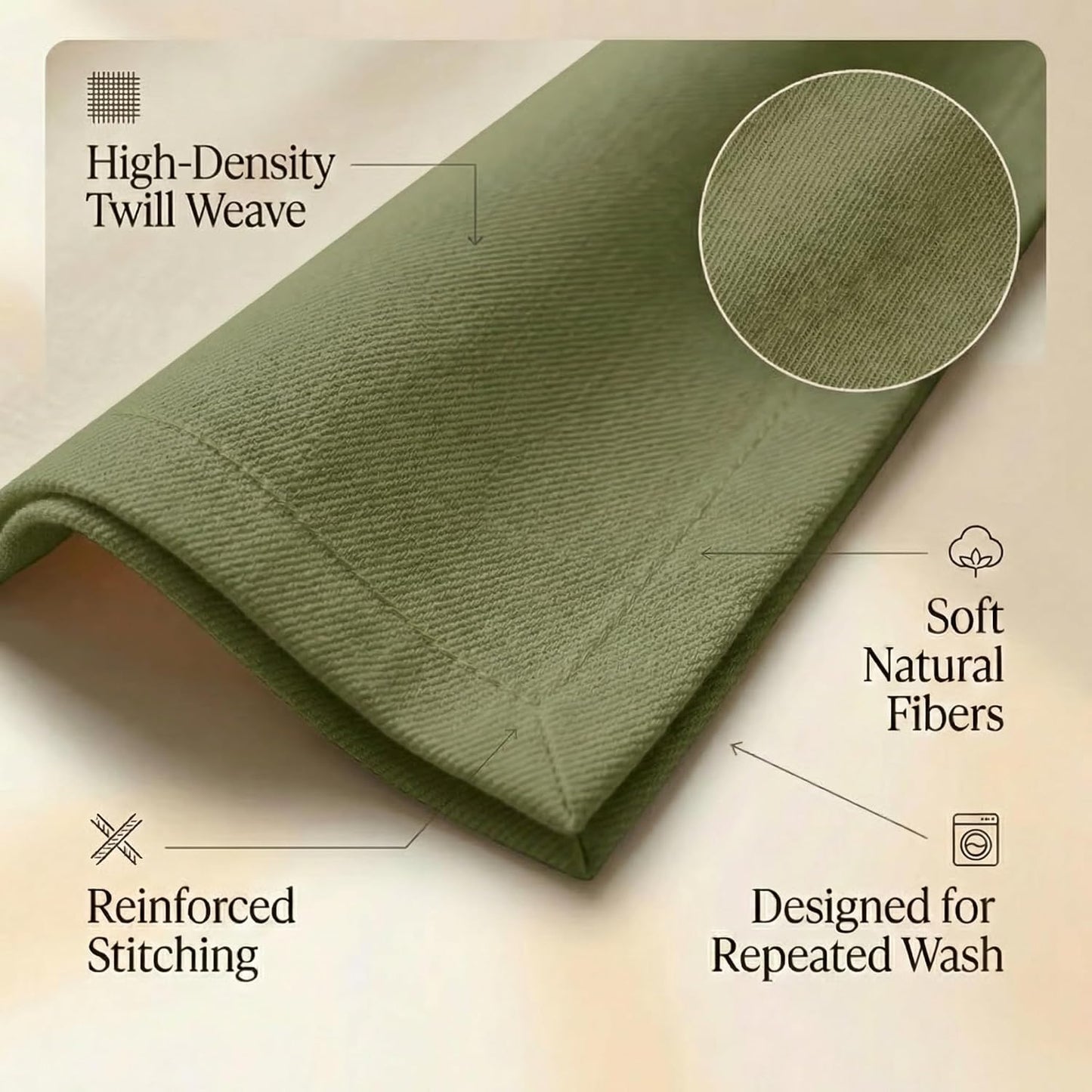 ACCENTHOME Accent Home 100% Cotton Napkins, Delicate Cloth Napkins for Dinners, Parties and Weddings，18 x 18 Inch Set