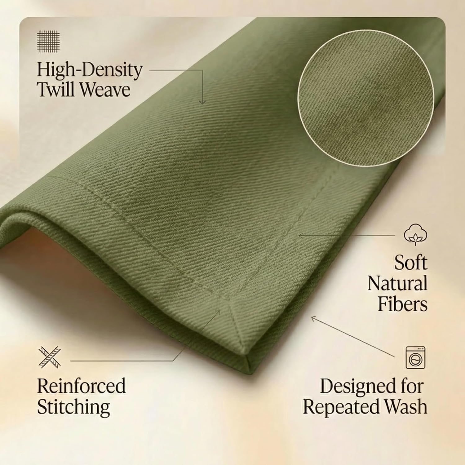 ACCENTHOME Accent Home 100% Cotton Napkins, Delicate Cloth Napkins for Dinners, Parties and Weddings，18 x 18 Inch Set