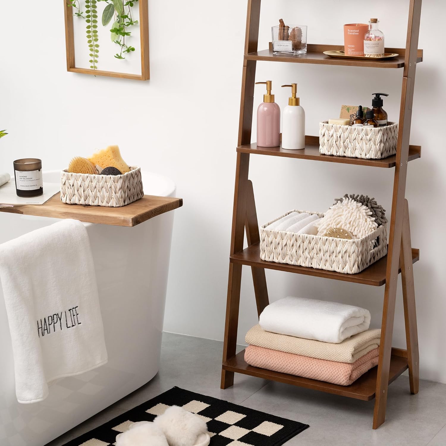 Small Woven Baskets / 2 x 7 / Butter Milk
