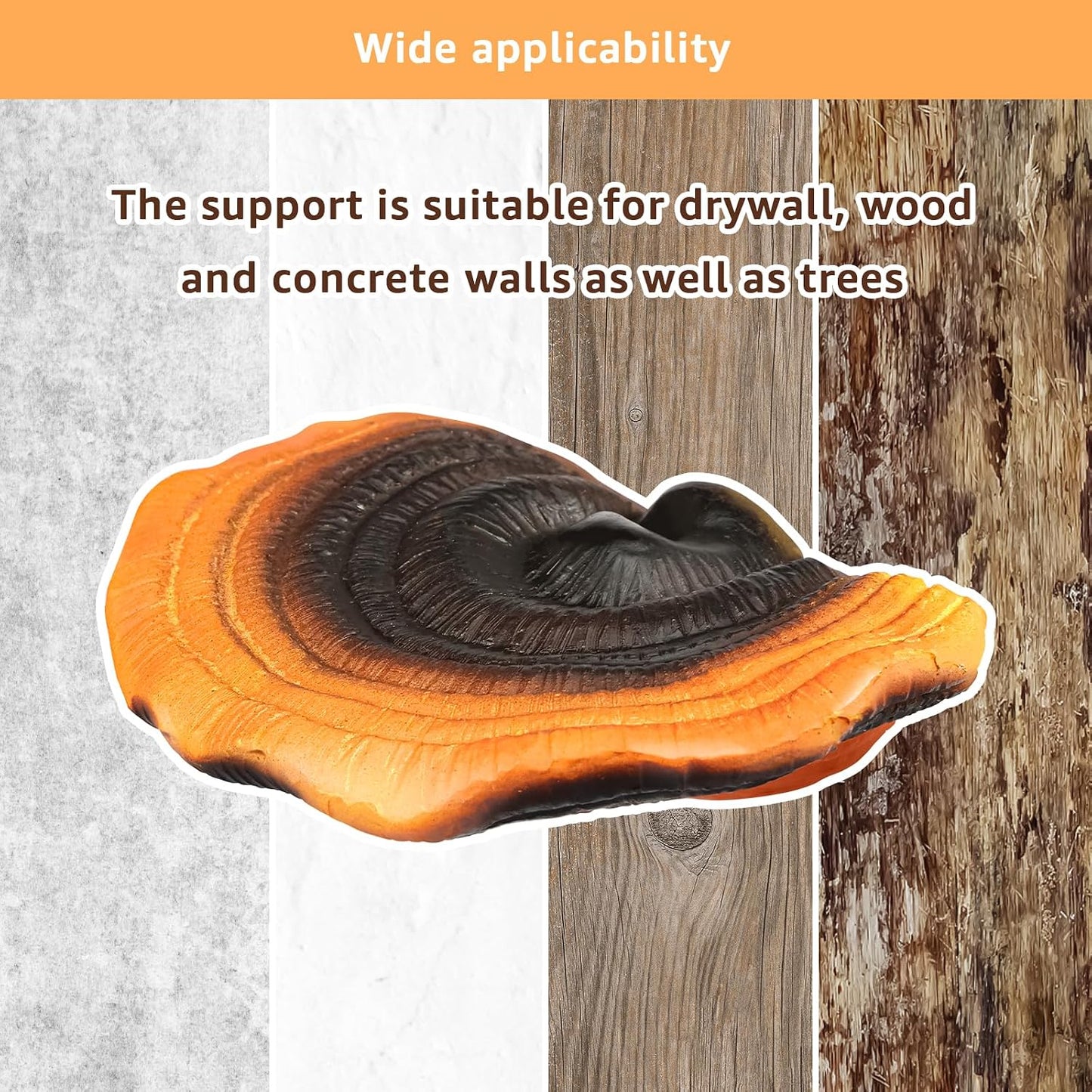 Mushroom Floating Shelves Reishi Shaped Mushroom Shelf Wall Decor Resin Mushroom Hanging / Set of 5