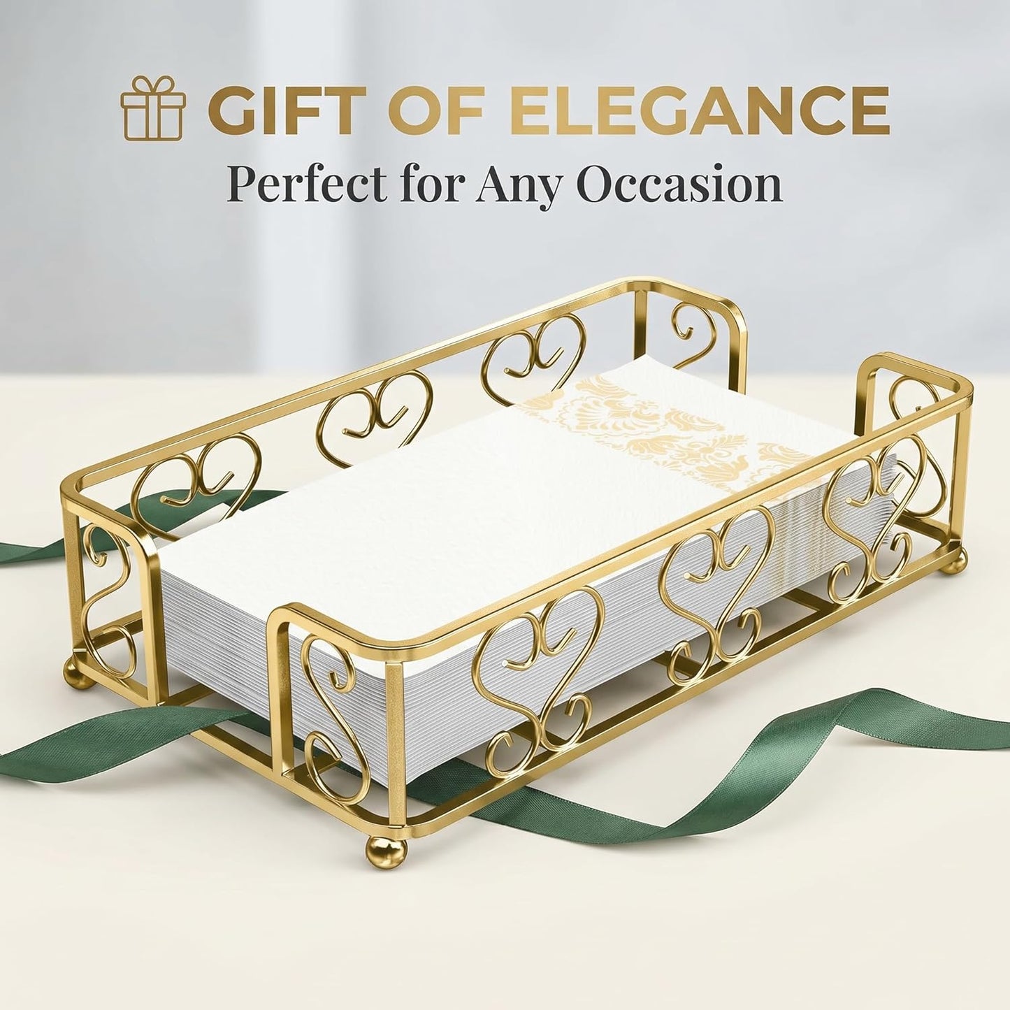 Gold Tray / Matt Gold Guest Towel Holder Tray / Guest Towel Holder