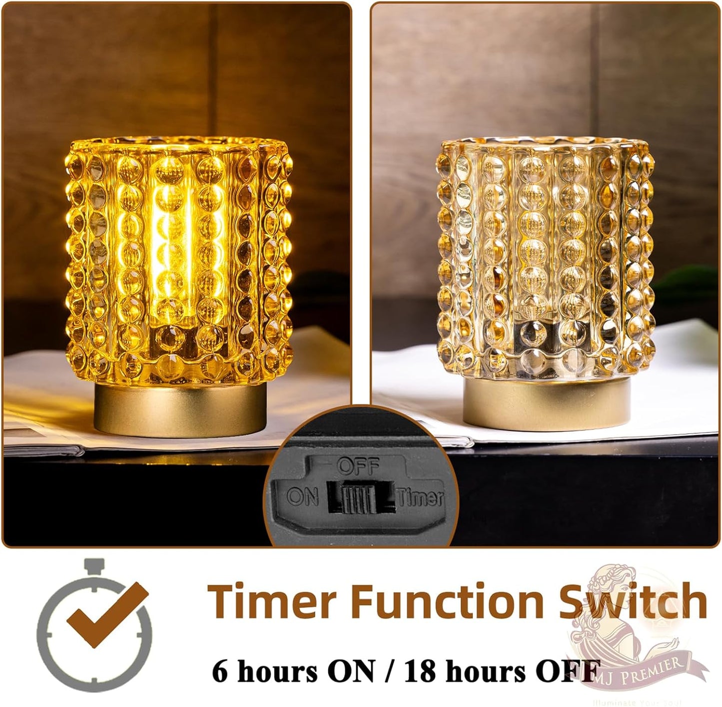 Battery Operated Lamp / Yellow