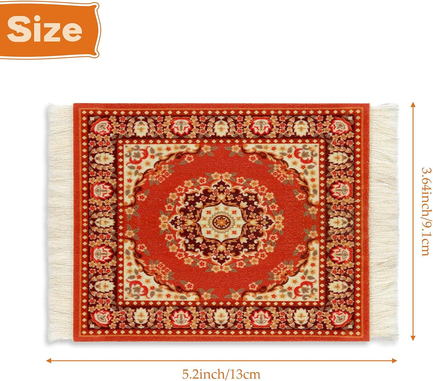 Rug Table Coasters Table Drink Holders Oriental Design Fabric / Square / Retro Pattern / Set of 4