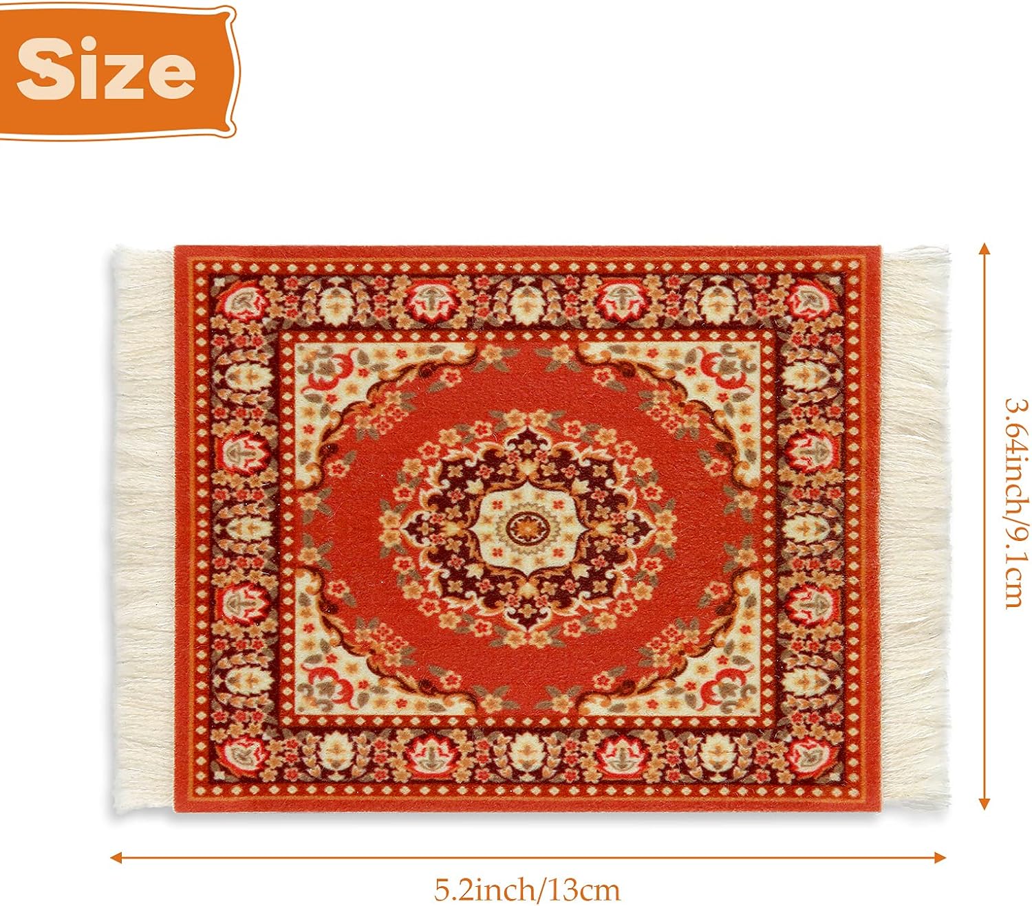 Rug Table Coasters Table Drink Holders Oriental Design Fabric / Square / Retro Pattern / Set of 4