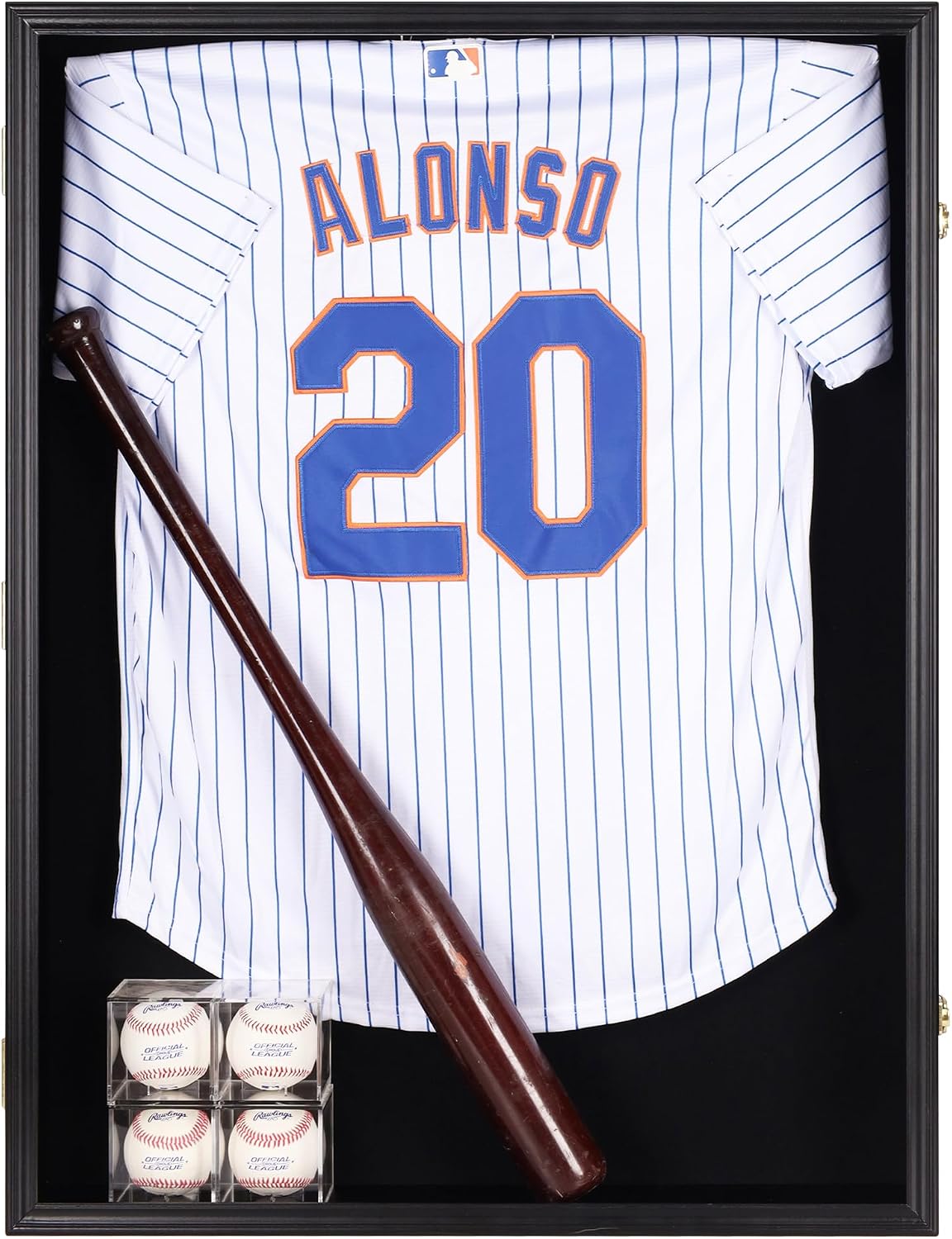 Large Jersey Display Case Frame Deep Shadow Box with Room for XL Baseball Football or Hockey Military Uniform Baseball