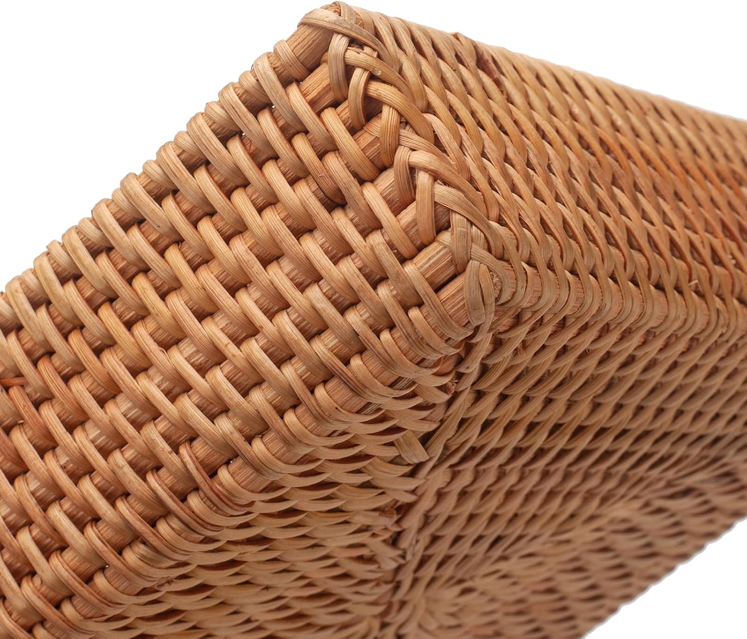 Rattan Napkin Holder Woven Flat Napkin Basket Tray / Square / 7.5 x 7.5 x 2.5