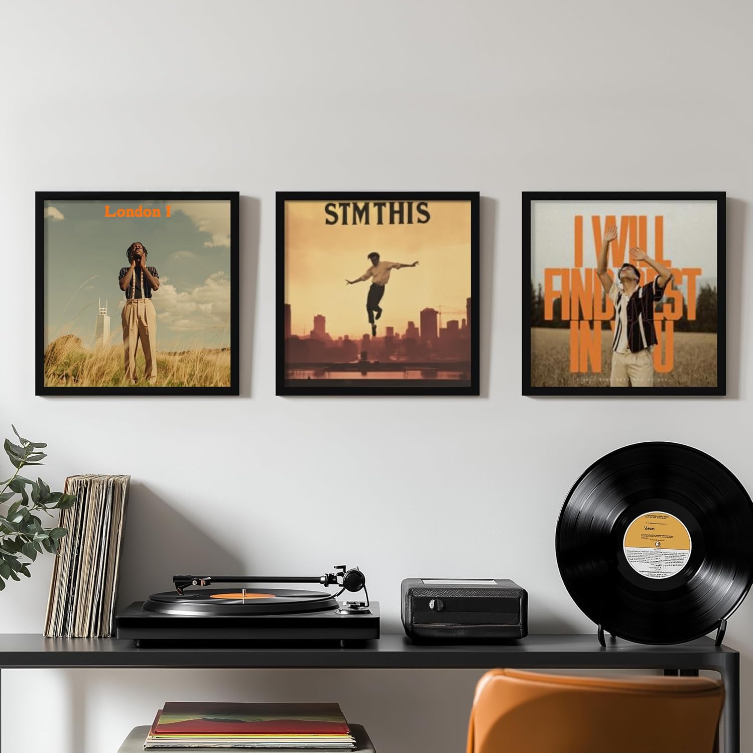 eletecpro Vinyl Record Frame, 12.5 x 12.5 in, Black, 18 Pack | Fits 12x12 LP and Album Cover, Easy Wall Mount, Acrylic