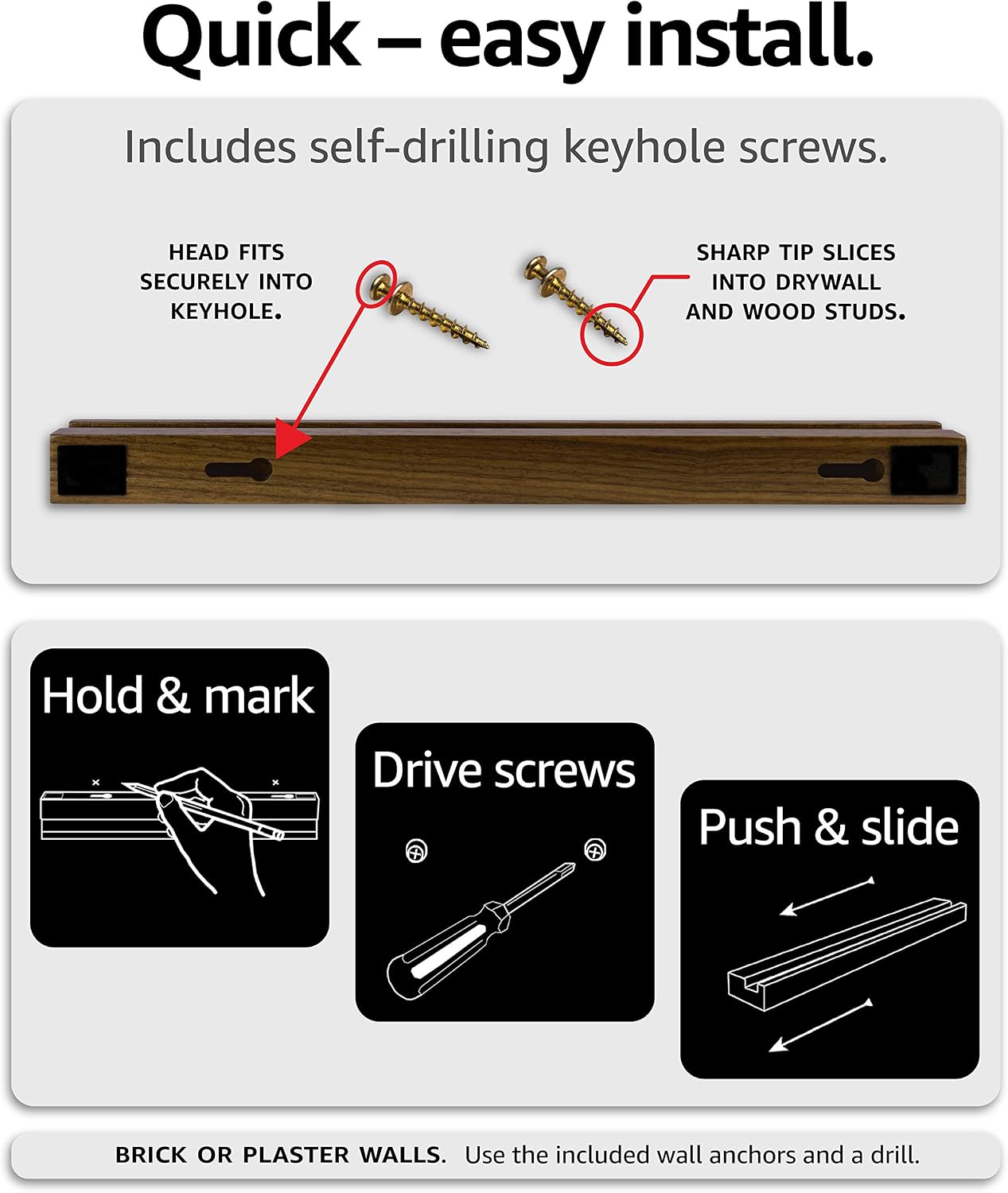 Walnut Vinyl Record Display Shelves, Album Art & Now Playing | Solid walnut shelves for album art décor or now playing