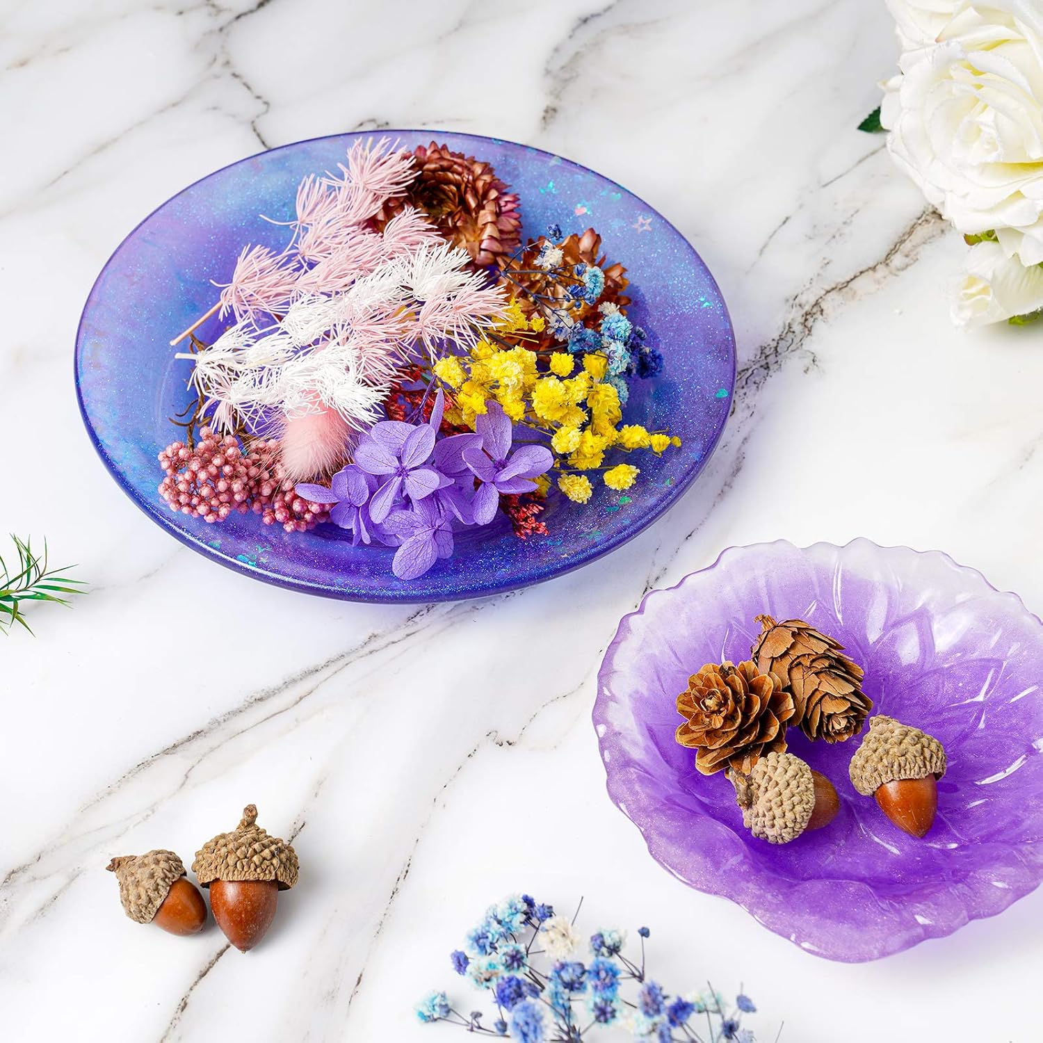 Epoxy Resin Soft Silicone Molds DIY Casting 3 Shapes Handmade Druzy Agate Geode / Storage Container
