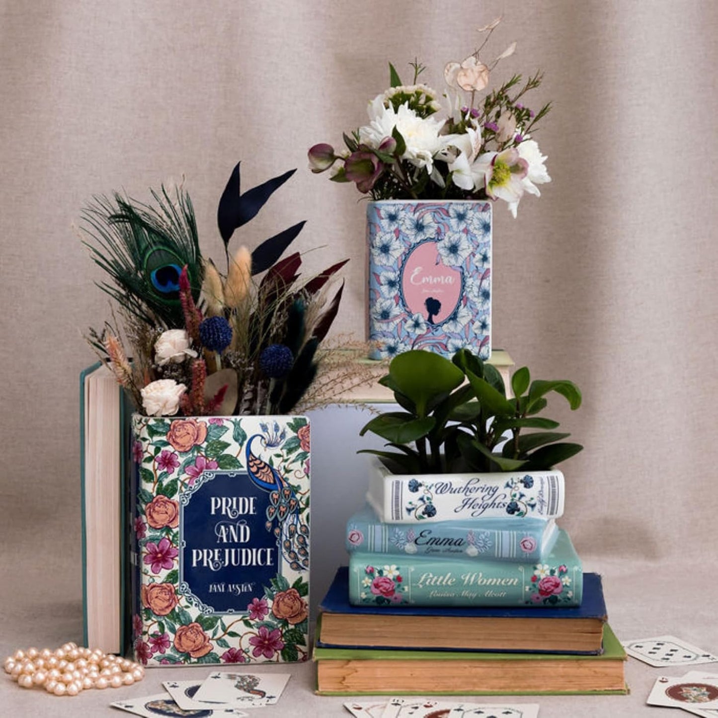 Steel Mill & Co Small Book-Shaped Decorative Ceramic Planter