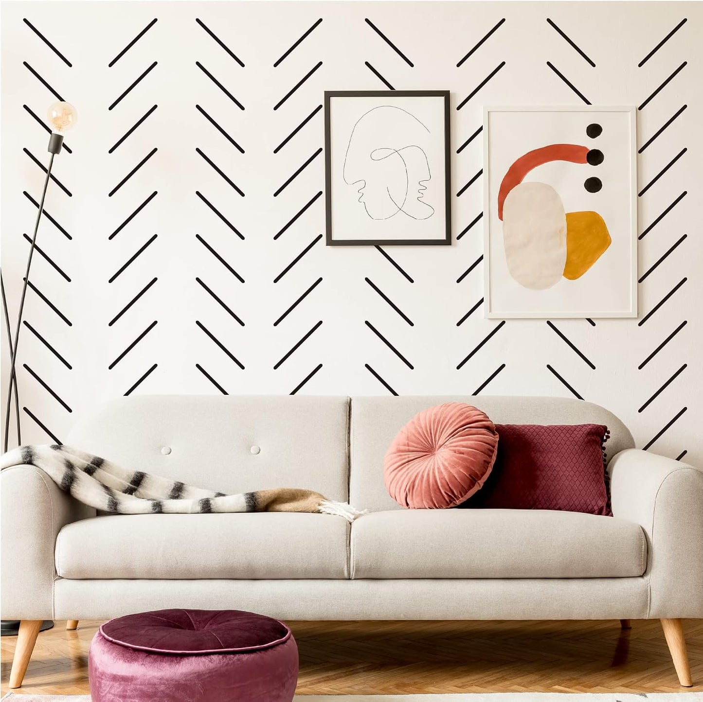 Peel and Stick Modern Boho Stickers / Bohemian / Black