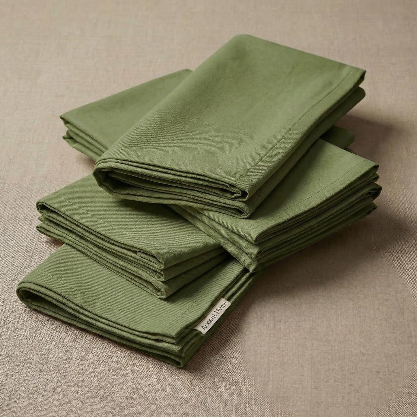 ACCENTHOME Accent Home 100% Cotton Napkins, Delicate Cloth Napkins for Dinners, Parties and Weddings，18 x 18 Inch Set