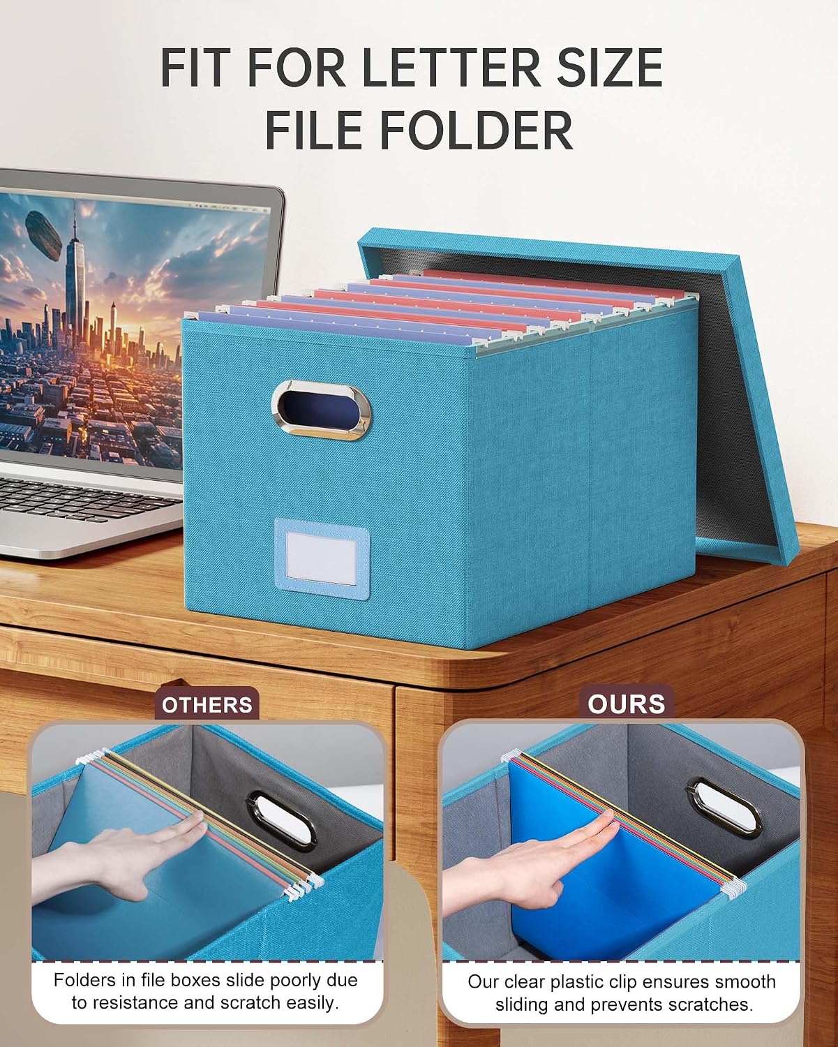 File Organizer / Hanging File Organizer / Calamine Blue+cobalt Green