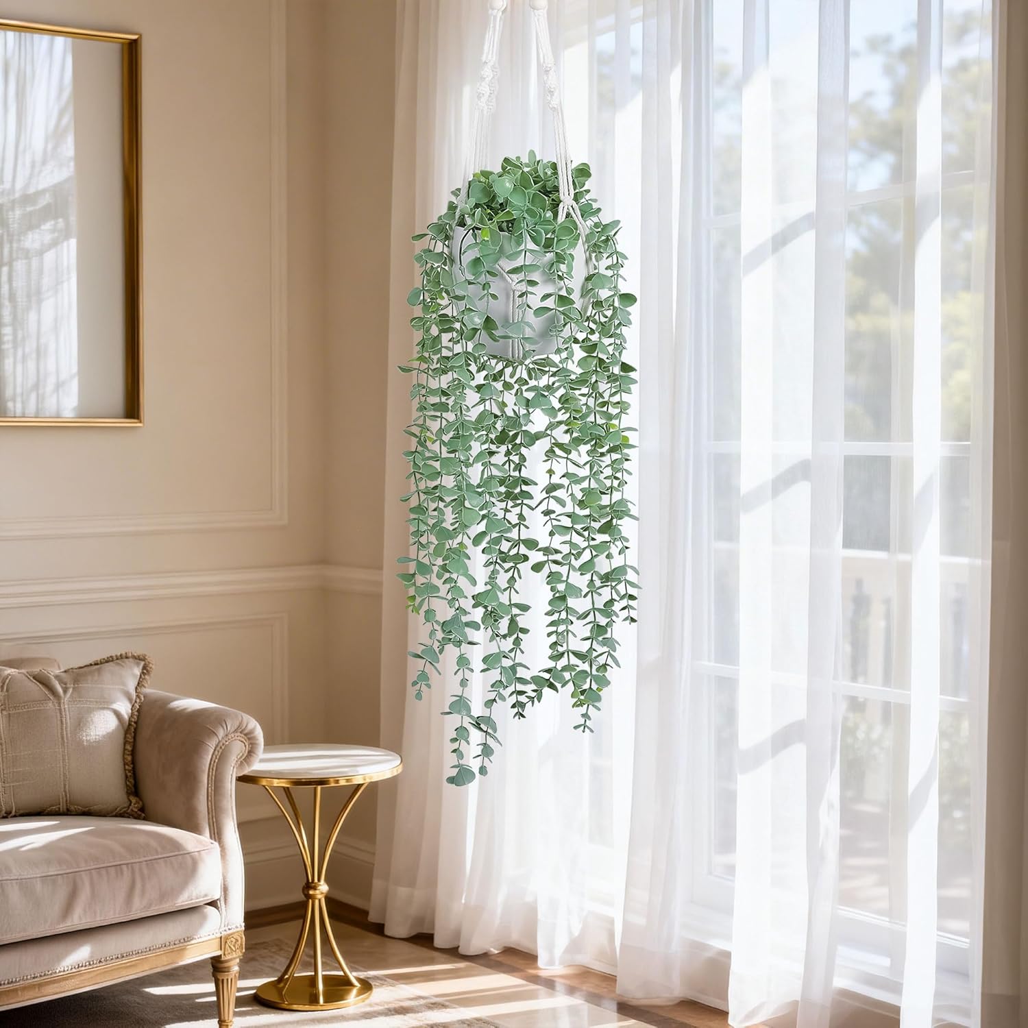 Artificial Hanging Plants / Eucalyptus / Set of 2