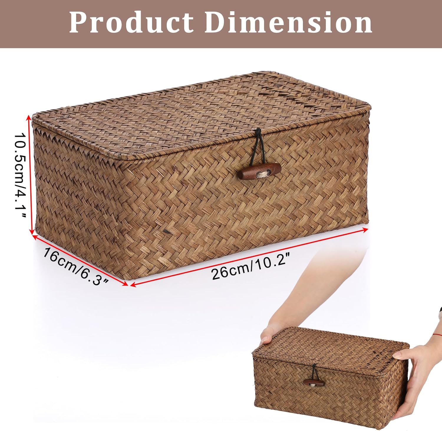 Wicker Basket / Wicker Storage Basket / Coffee / Small