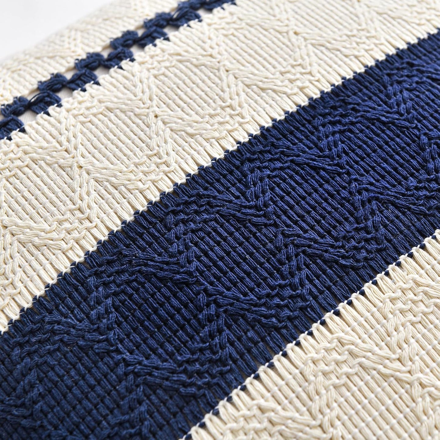 Decorative Throw Pillow Covers / 18 x 18 / Navy Blue / Set of 2