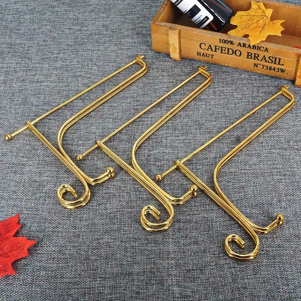 Iron Plate Stand Holder Easel Display Stand for Plate?Picture?Photo / Gold / 8 Inch / Set of 3