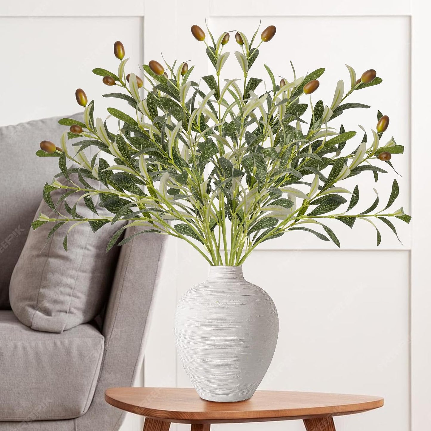 18" Artificial Olive Tree Branches / Set of 16