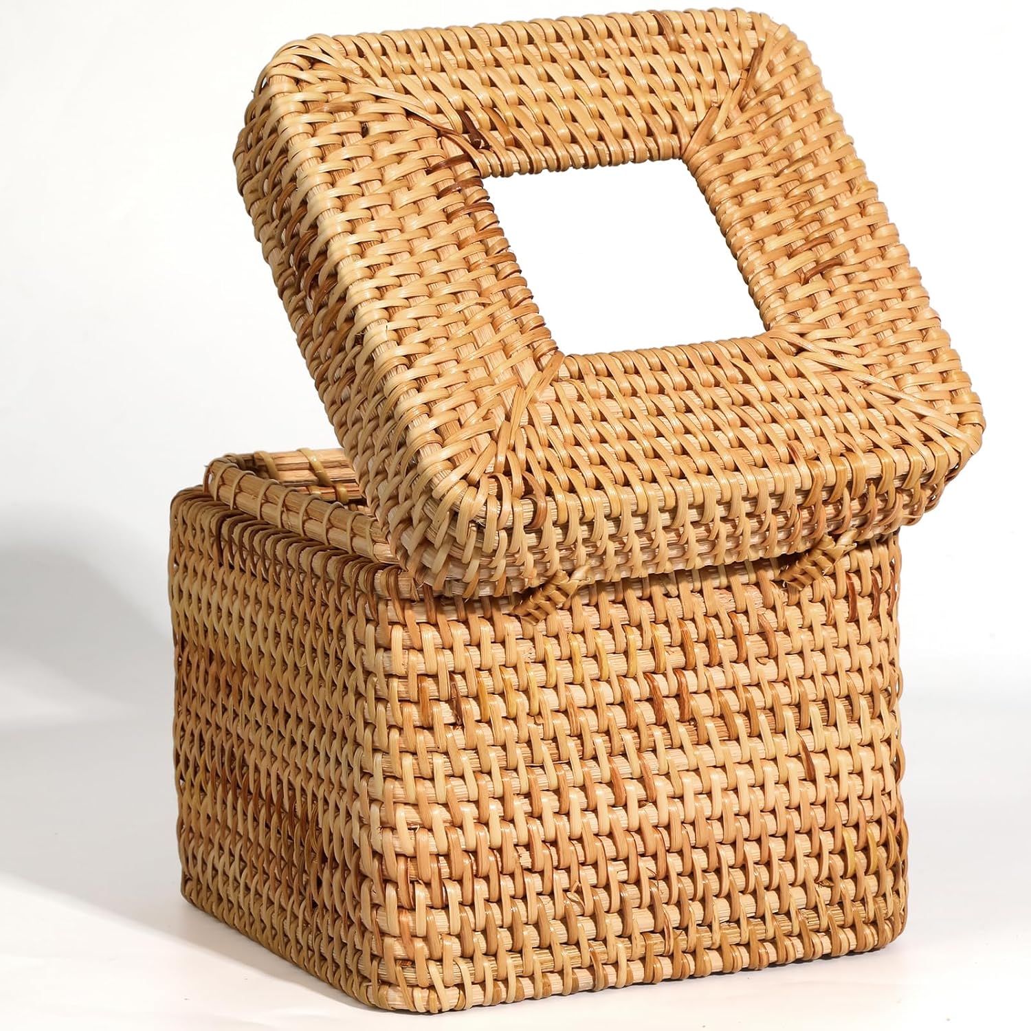 Rattan Tissue Box Cover "Rattan Square Tissue Box Cover Decorative / 5.7 x 5.7 x 5.7 / Set of 2