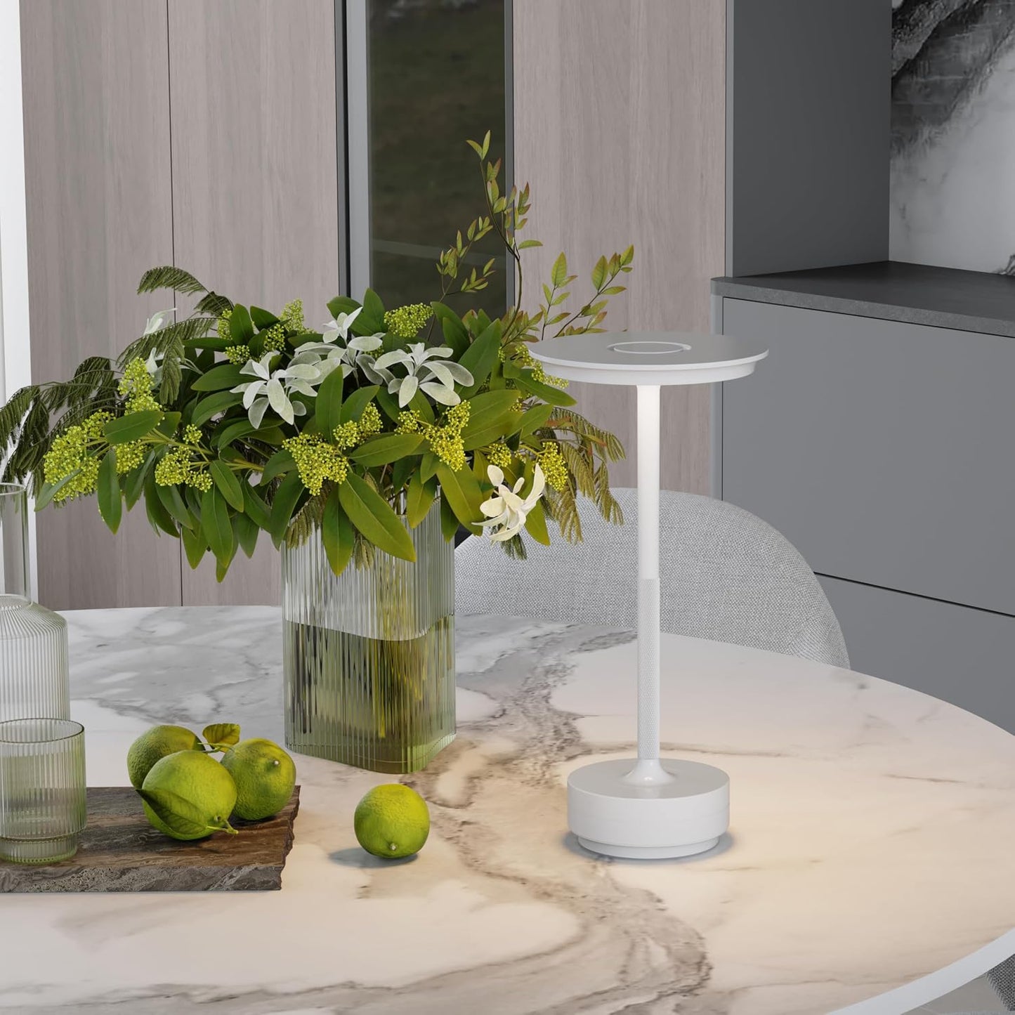 Table Lamp Table Lamps 2P Wihte | Cordless Rechargeable Portable LED 5000mAh 3-Level Brightness Memory Function Battery