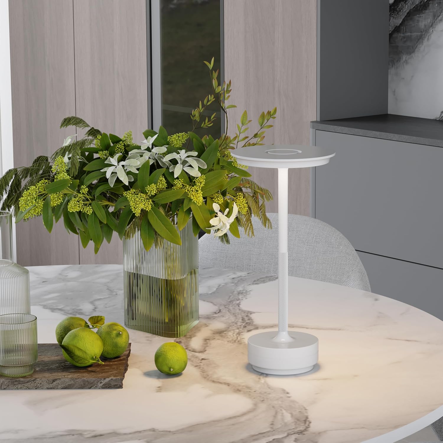 Table Lamp Table Lamps 2P Wihte | Cordless Rechargeable Portable LED 5000mAh 3-Level Brightness Memory Function Battery