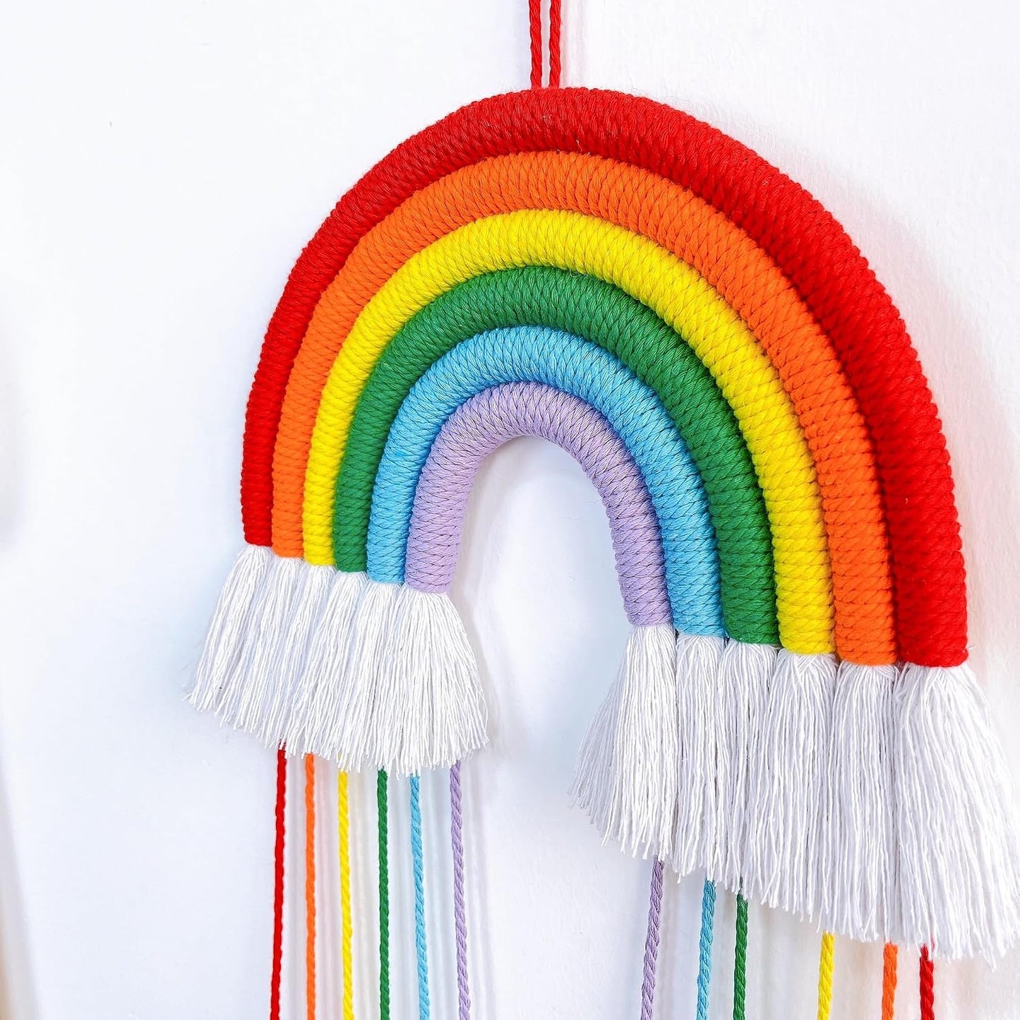 Rainbow Macrame Wall Hanging / Red Rainbow