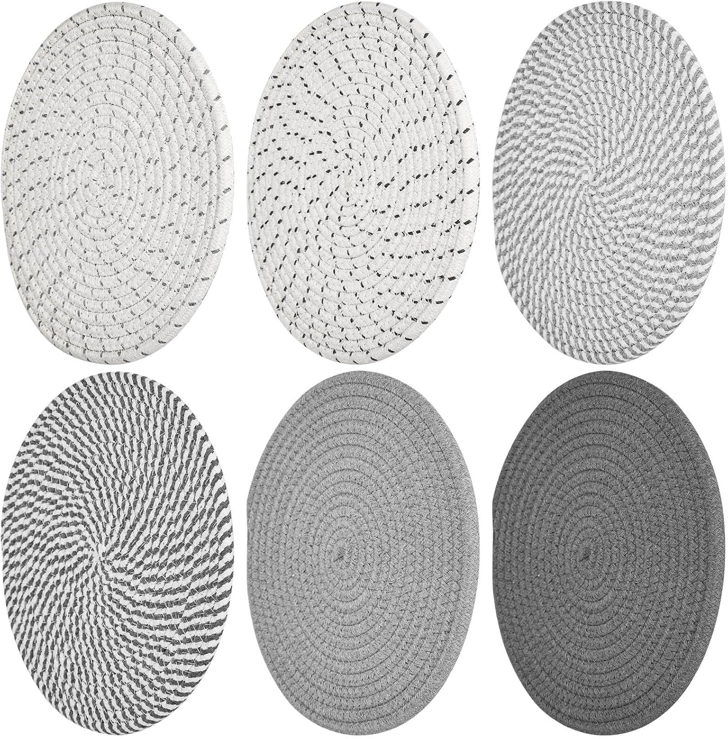 Billbotk 10" Trivets for Hot Dishes, Hot pots and Pans, Set of 6, Heat Resistant Pot Holders for Kitchen, Hot Pads for