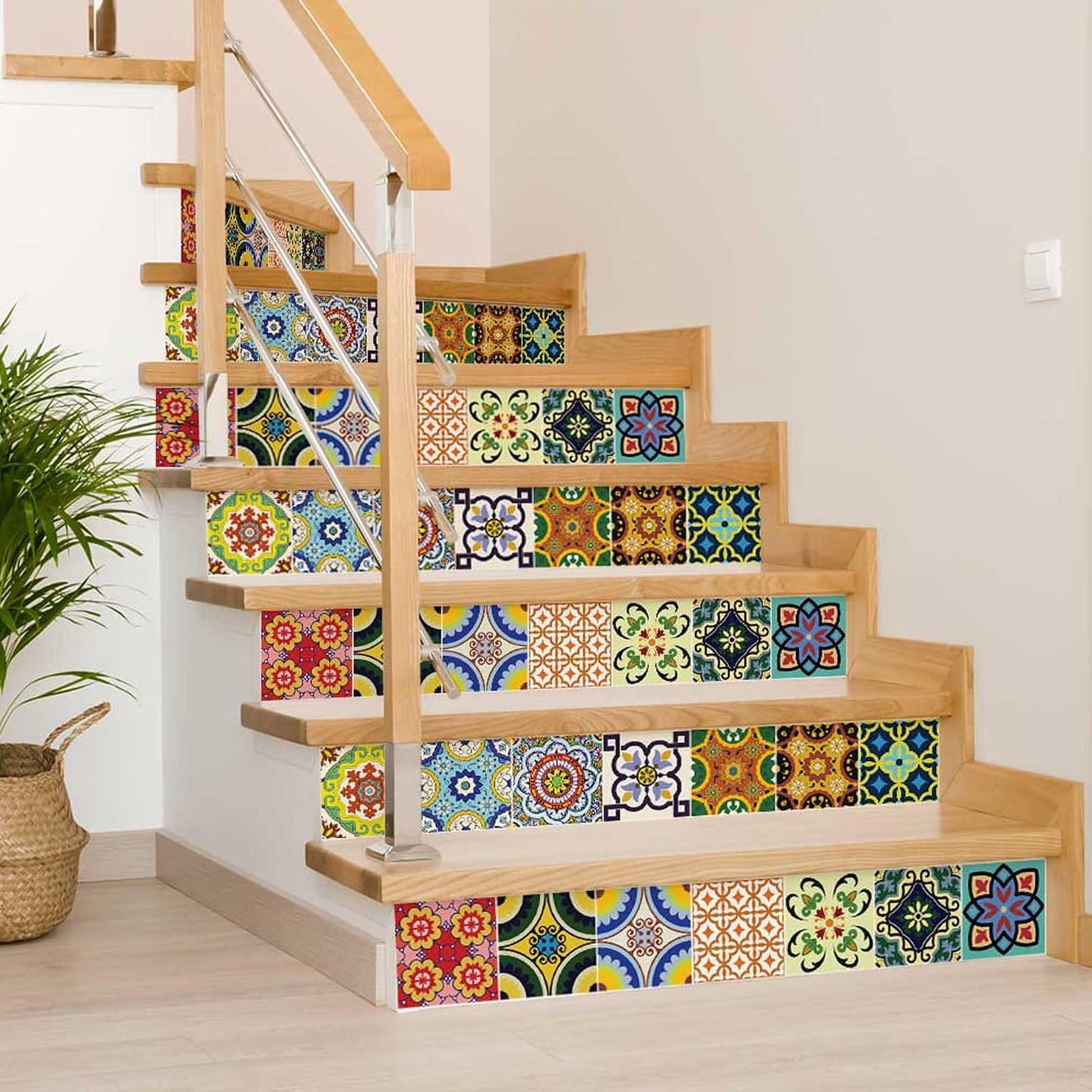 Backsplash Tile Stickers 24 PC Set Traditional Talavera Tiles Stickers / Backslash Peel and Stick C